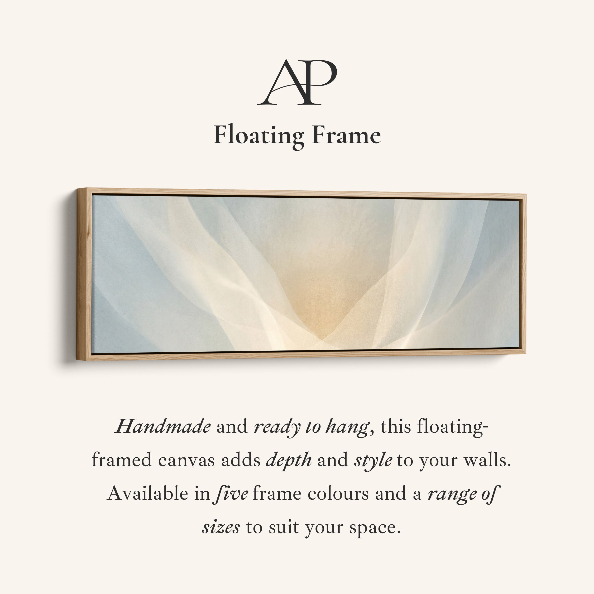 Sheer Fabric Abstract Layers Bedroom Wall Art Framed Canvas Print Living Room
