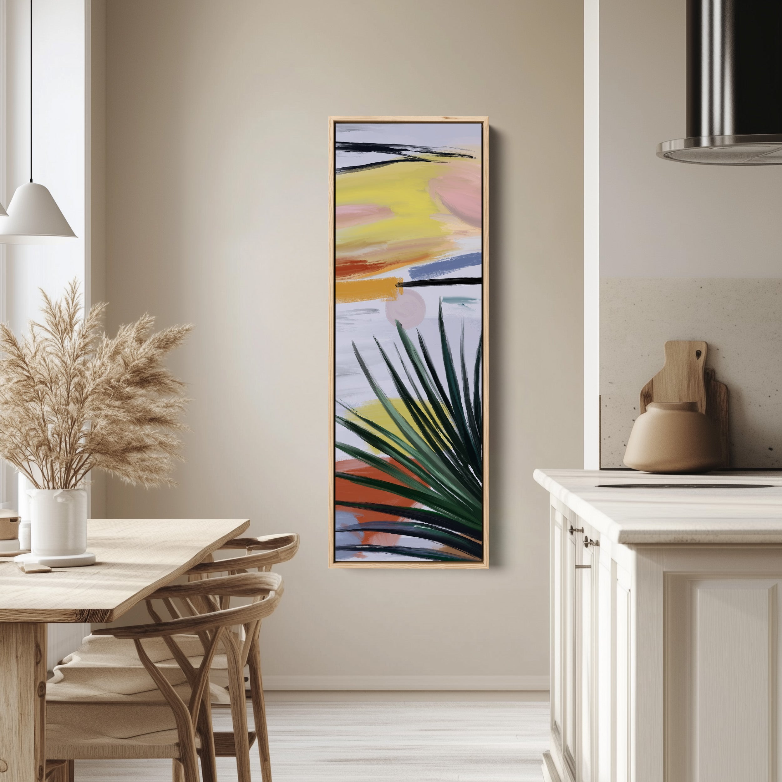Vertical Wall Art Abstract Sunset