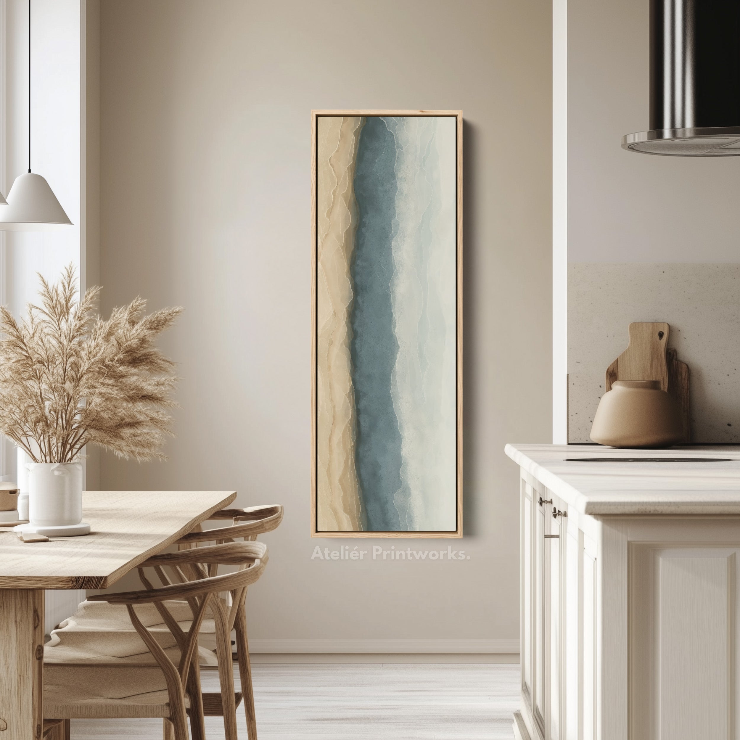Tall Slim Vertical Long Abstract Canvas Wall Decor