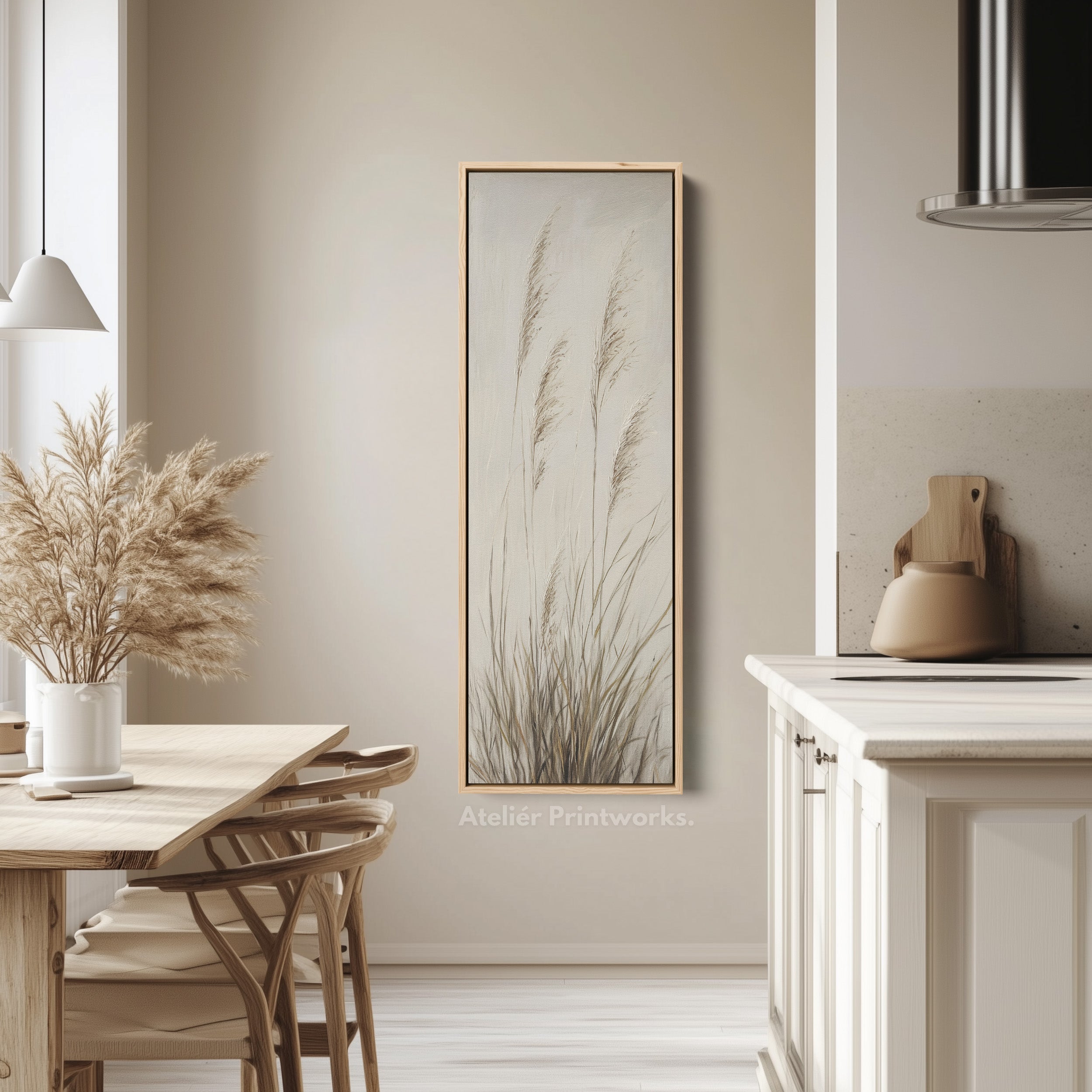 Wild Grass Vertical Wall Decor Tall Hallway Decor