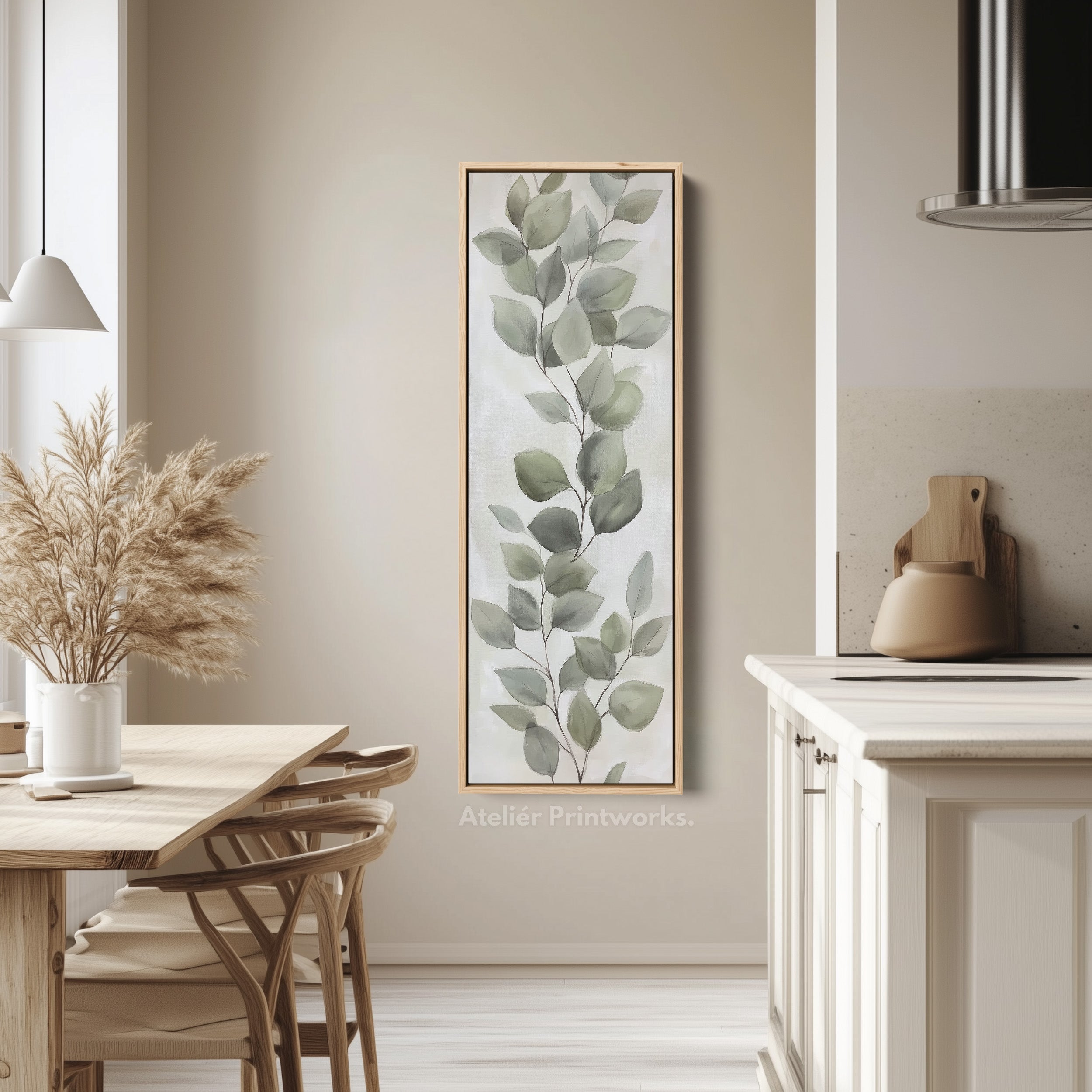 Eucalyptus Leaves Vertical Wall Art