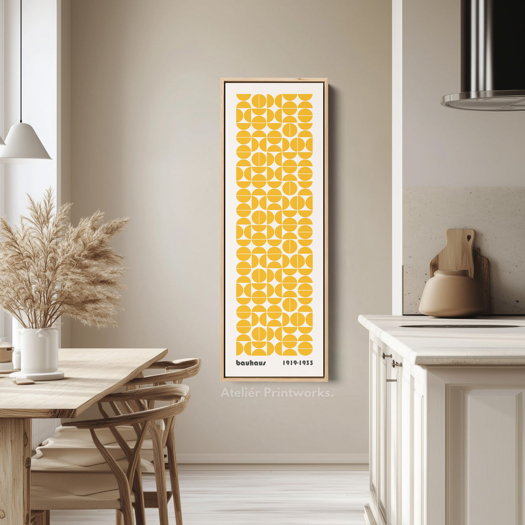 Yellow Bauhaus Vertical Retro Wall Decor