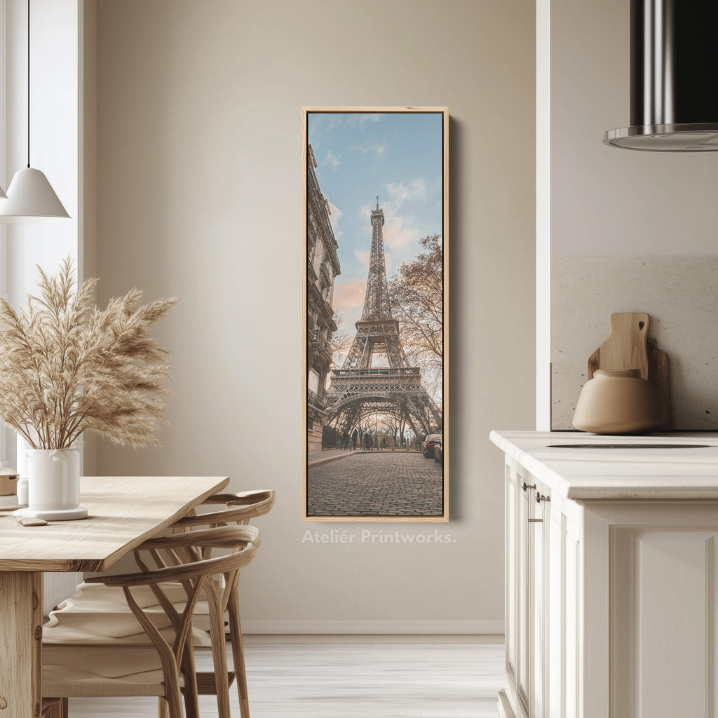 Large Framed Canvas Vertical Wall Art Eiffel Tower