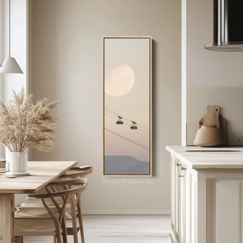 Tall Canvas Wall Art Cable Cars Long Vertical Canvas For Hallway