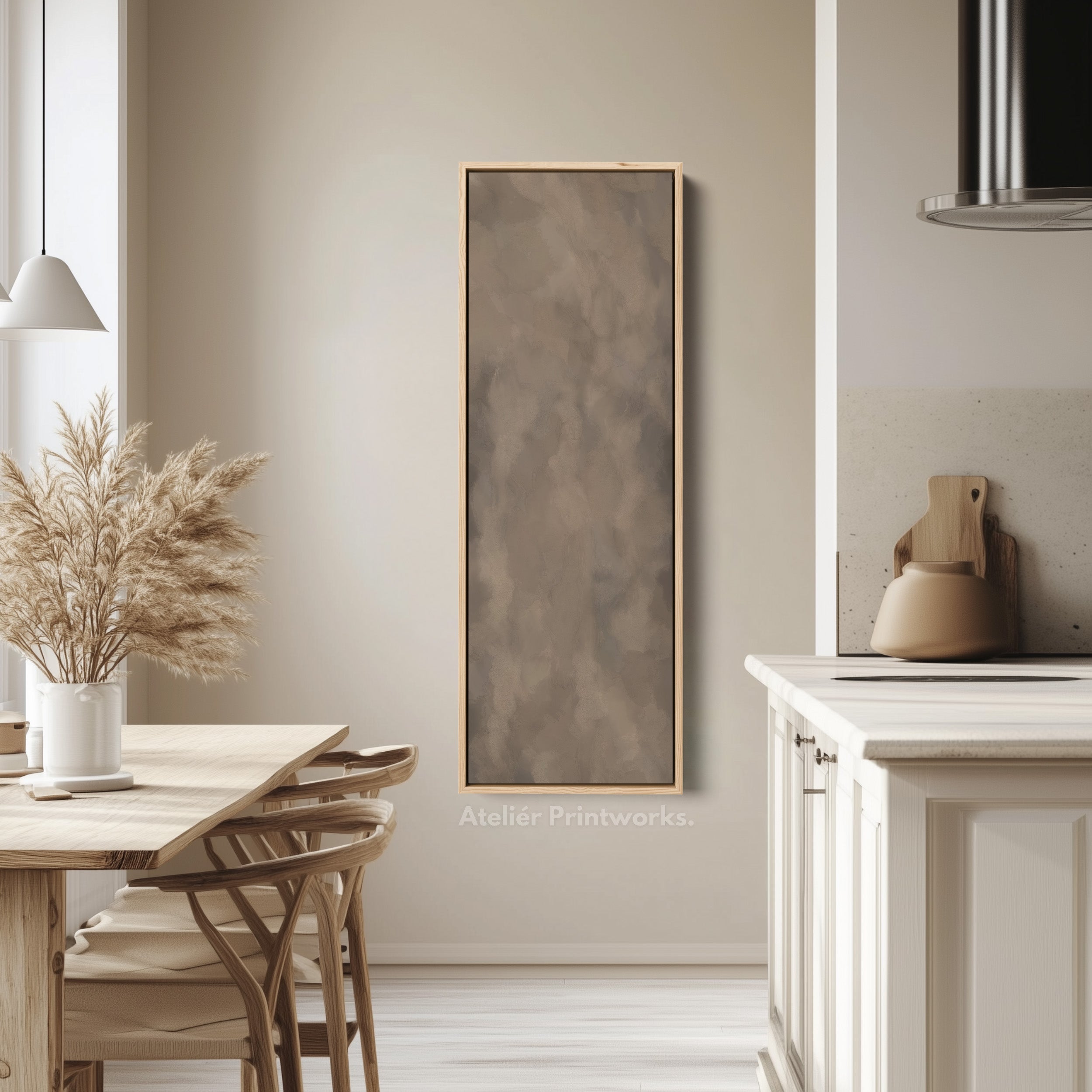 Narrow Wall Art Earthy Brown Minimalist For Hallway