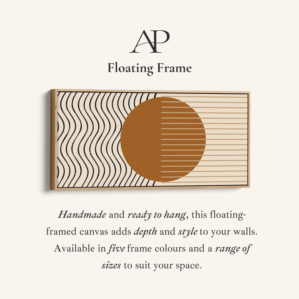 Large Wall Art Sun And Linear Abstract Pattern Oversized Wall Decor For Living Room