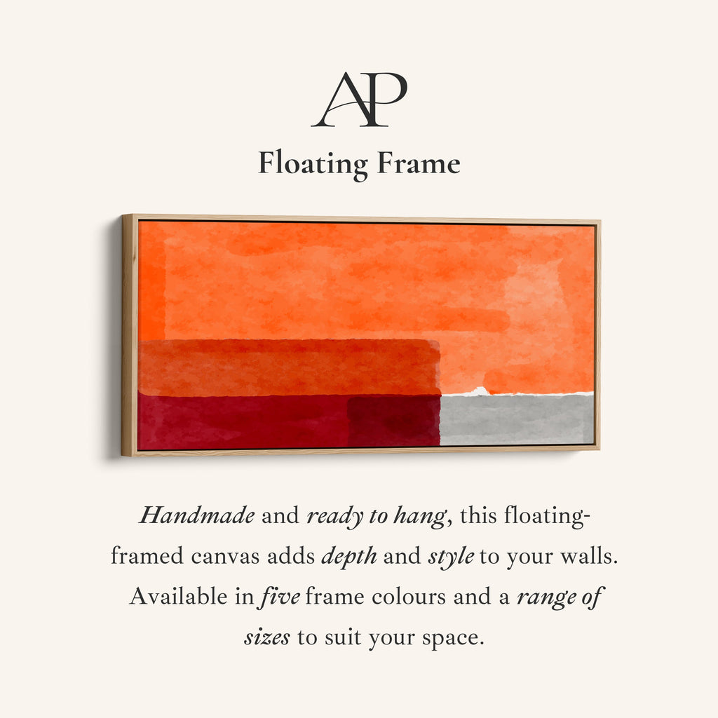 Long Wall Art Abstract Colour Fields Horizontal Canvas Print Living Room