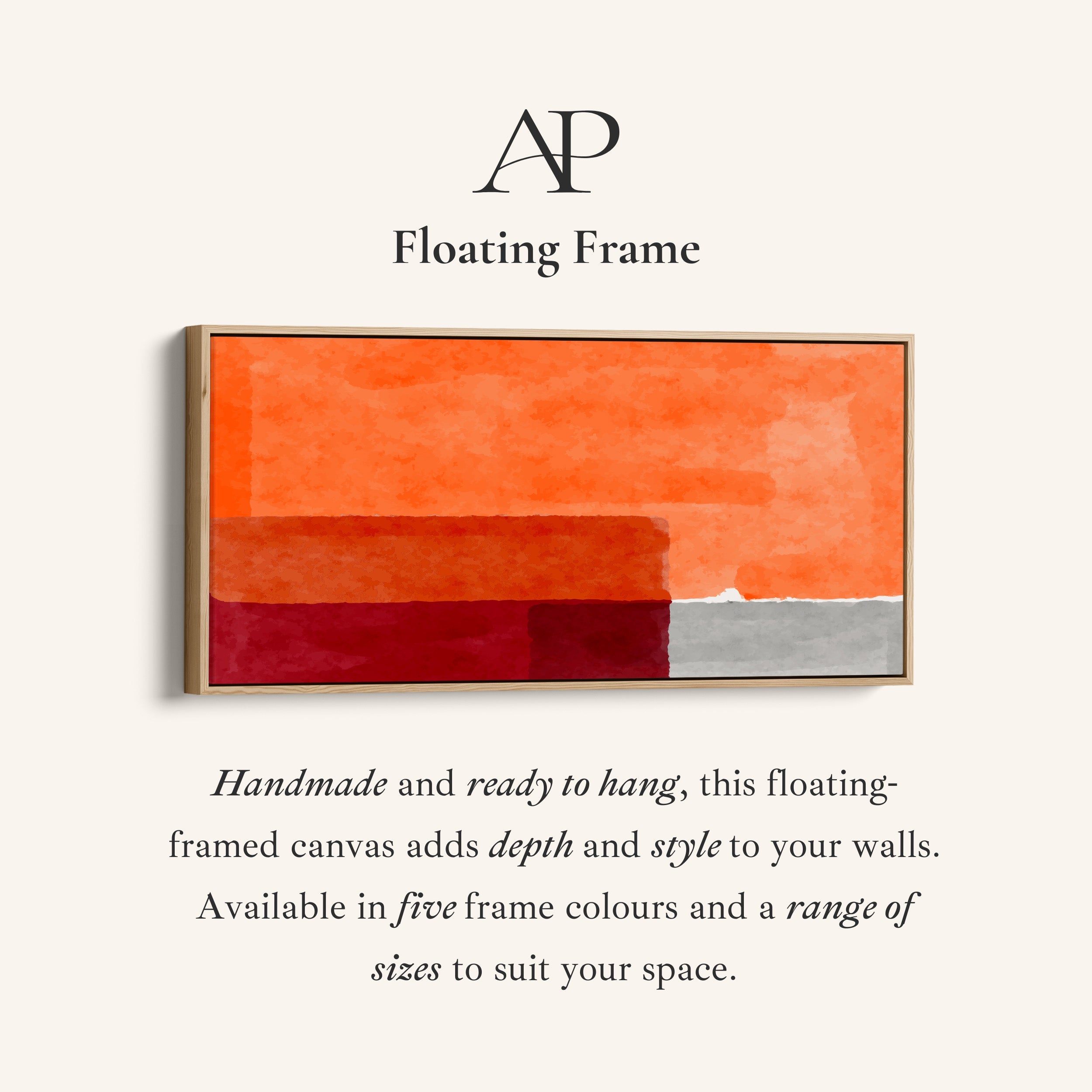 Long Wall Art Abstract Colour Fields Horizontal Canvas Print Living Room