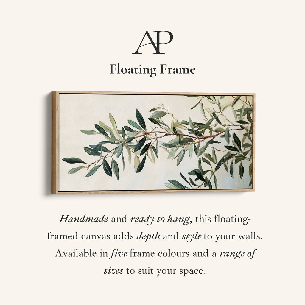 Horizontal Wall Art Olive Branch Oversized Wall Decor For Bedroom