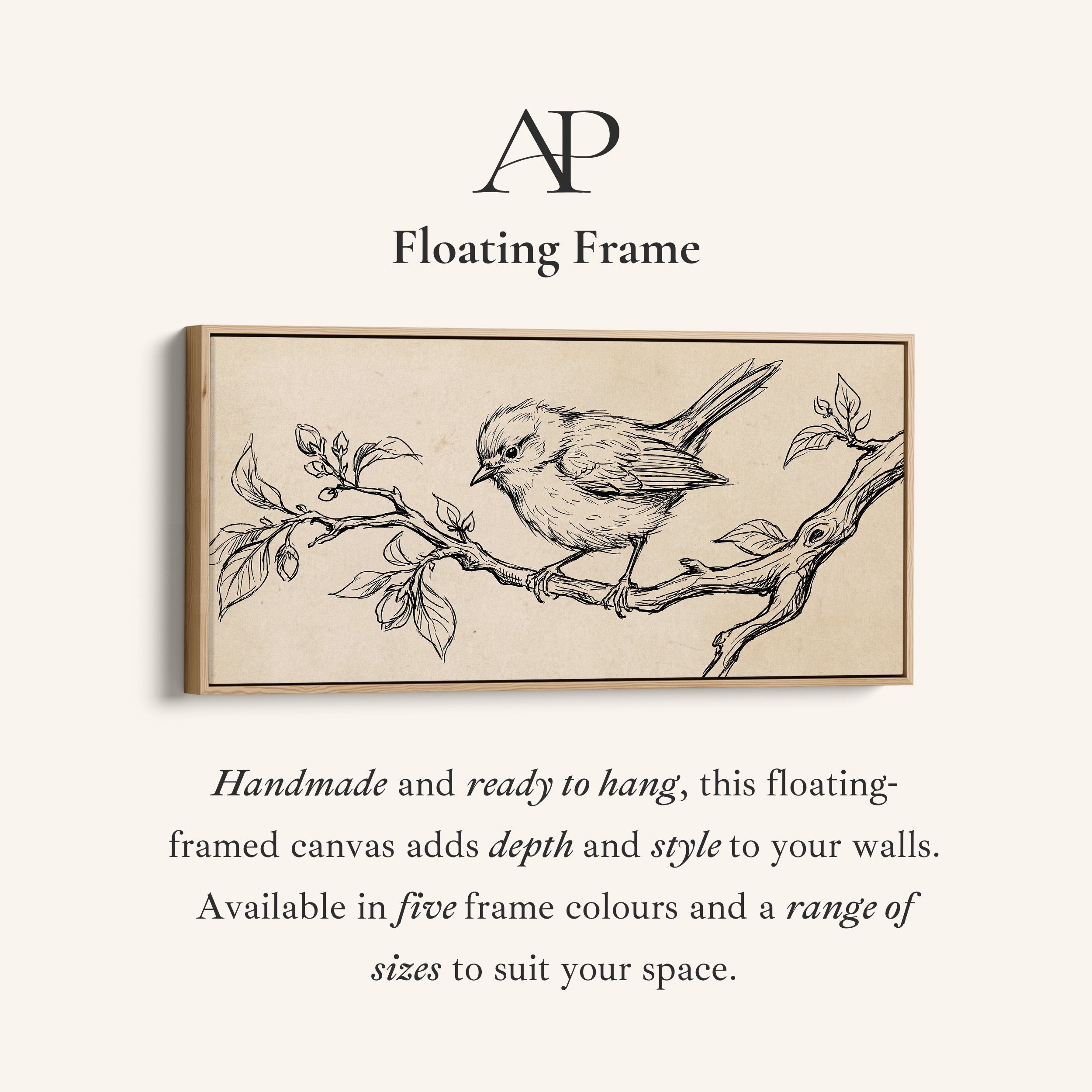 Bird Line Drawing Large Wall Art Statement Wall Decor For Bedroom