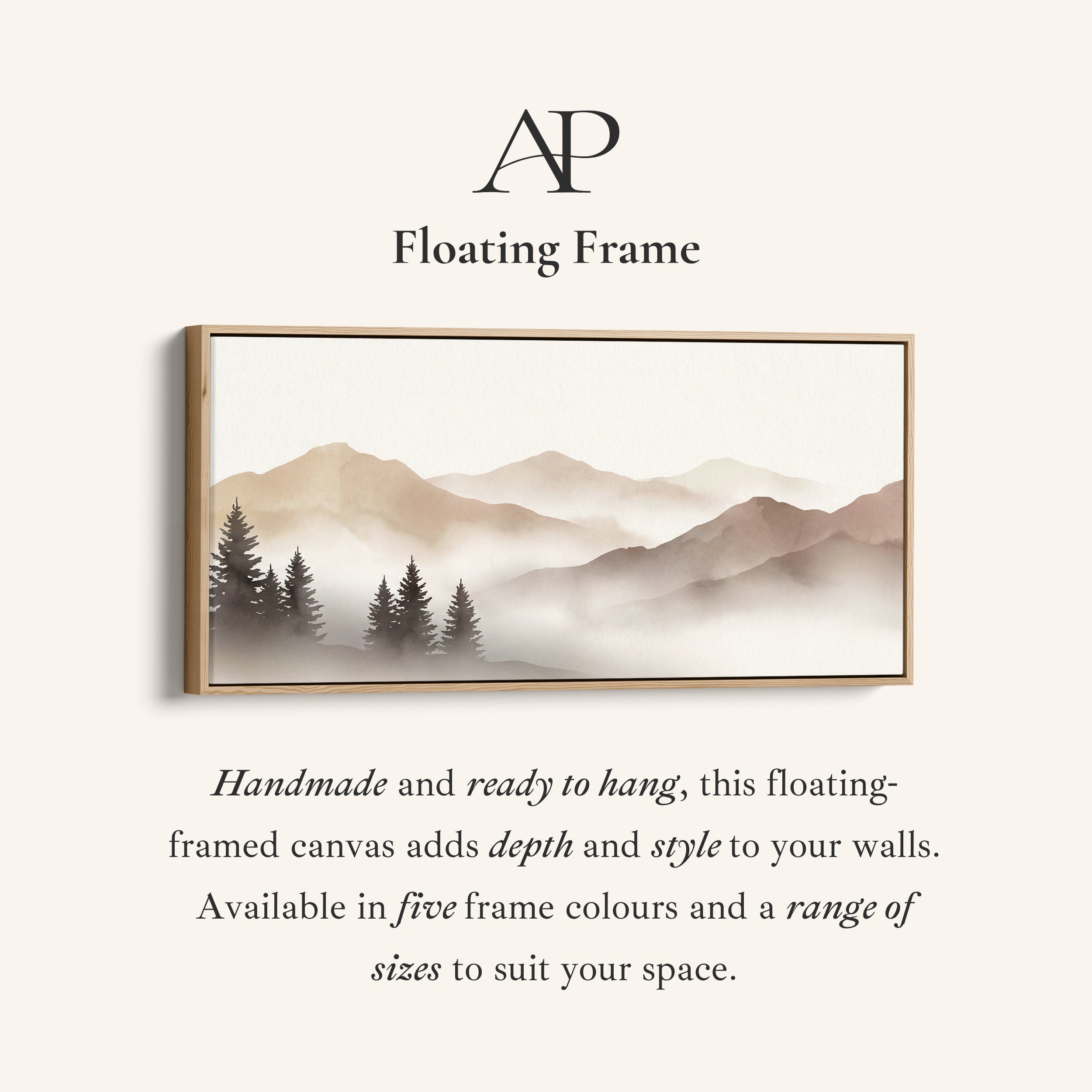 Misty Mountain Layers Large Wall Art Oversized Wall Decor For Office