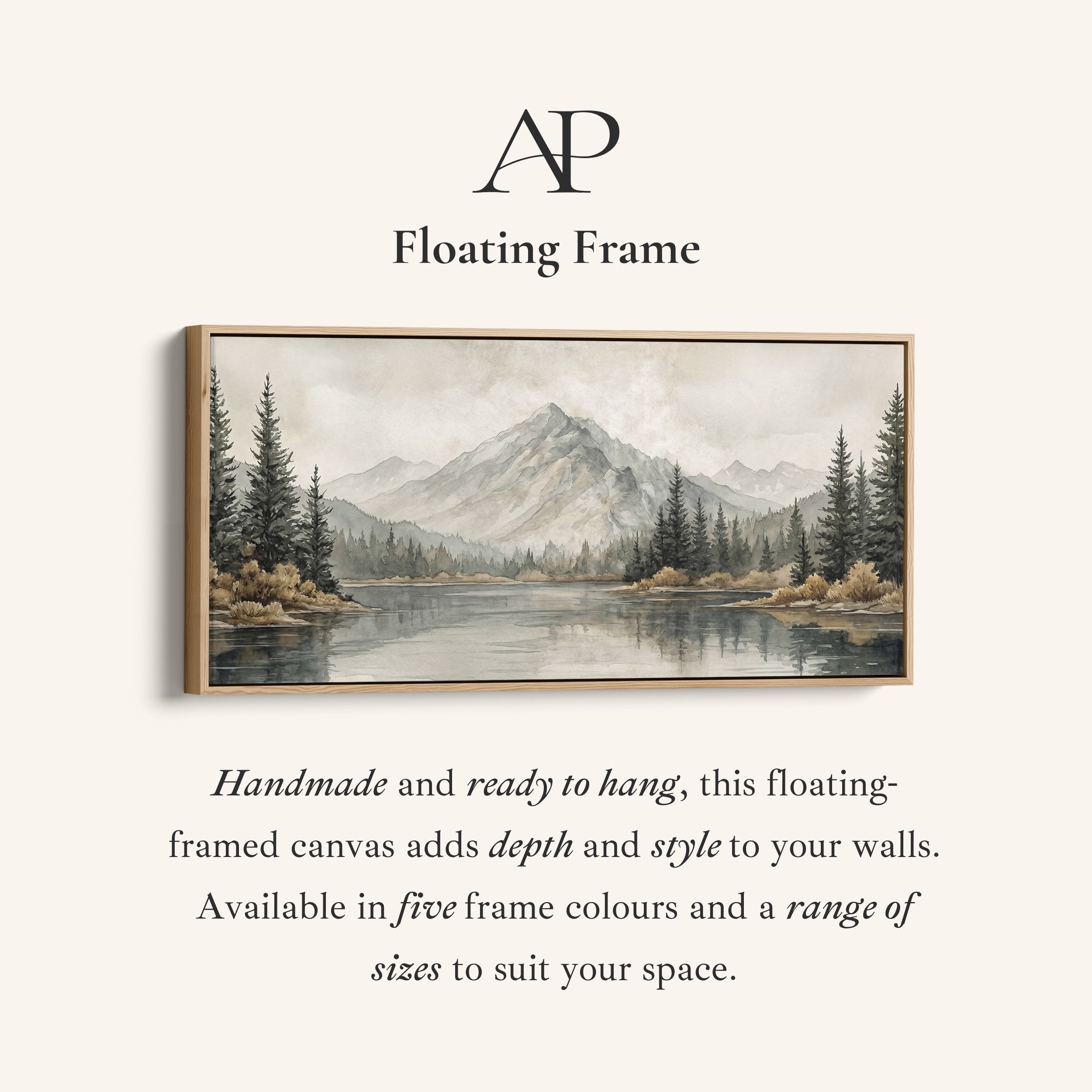 Mountain Lake With Trees Bedroom Wall Art Extra Wide Canvas For Bedroom