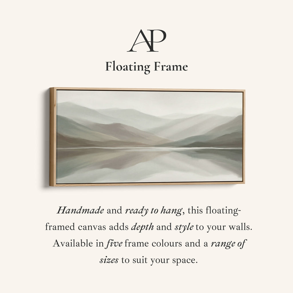 Misty Mountains Above Soft Wall Art Panoramic Canvas Print For Office