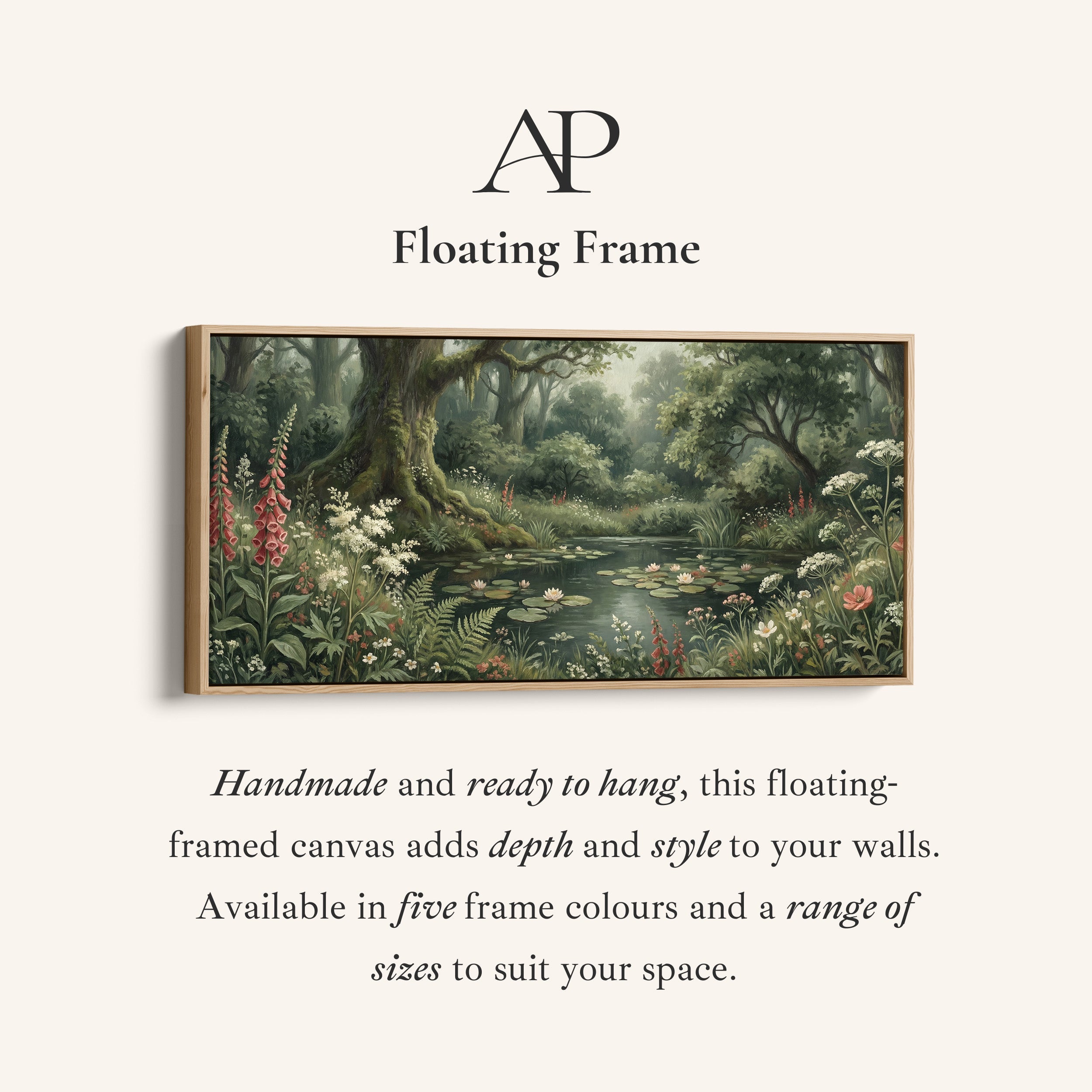 Woodland Pond Bedroom Wall Art Oversized Wall Decor For Hallway