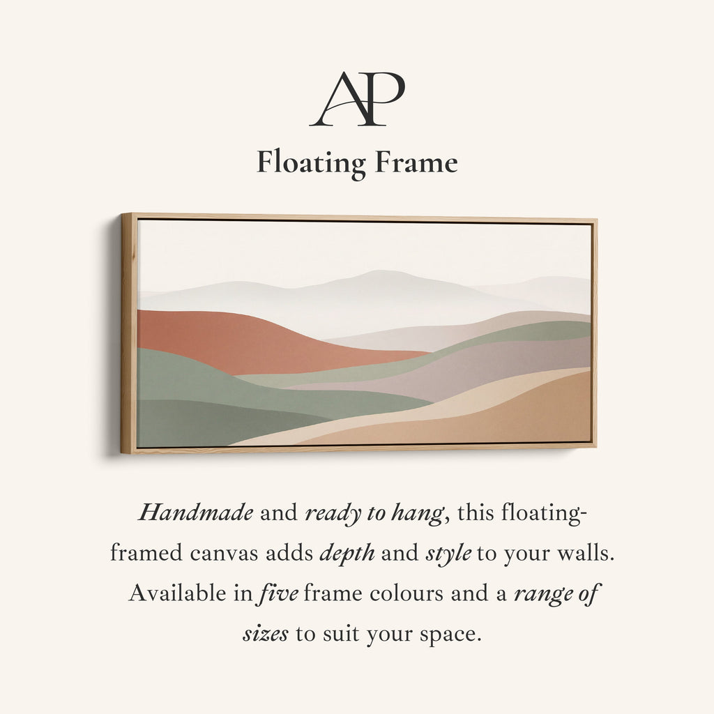 Horizontal Wall Art Layered Abstract Waves Statement Wall Decor Bedroom
