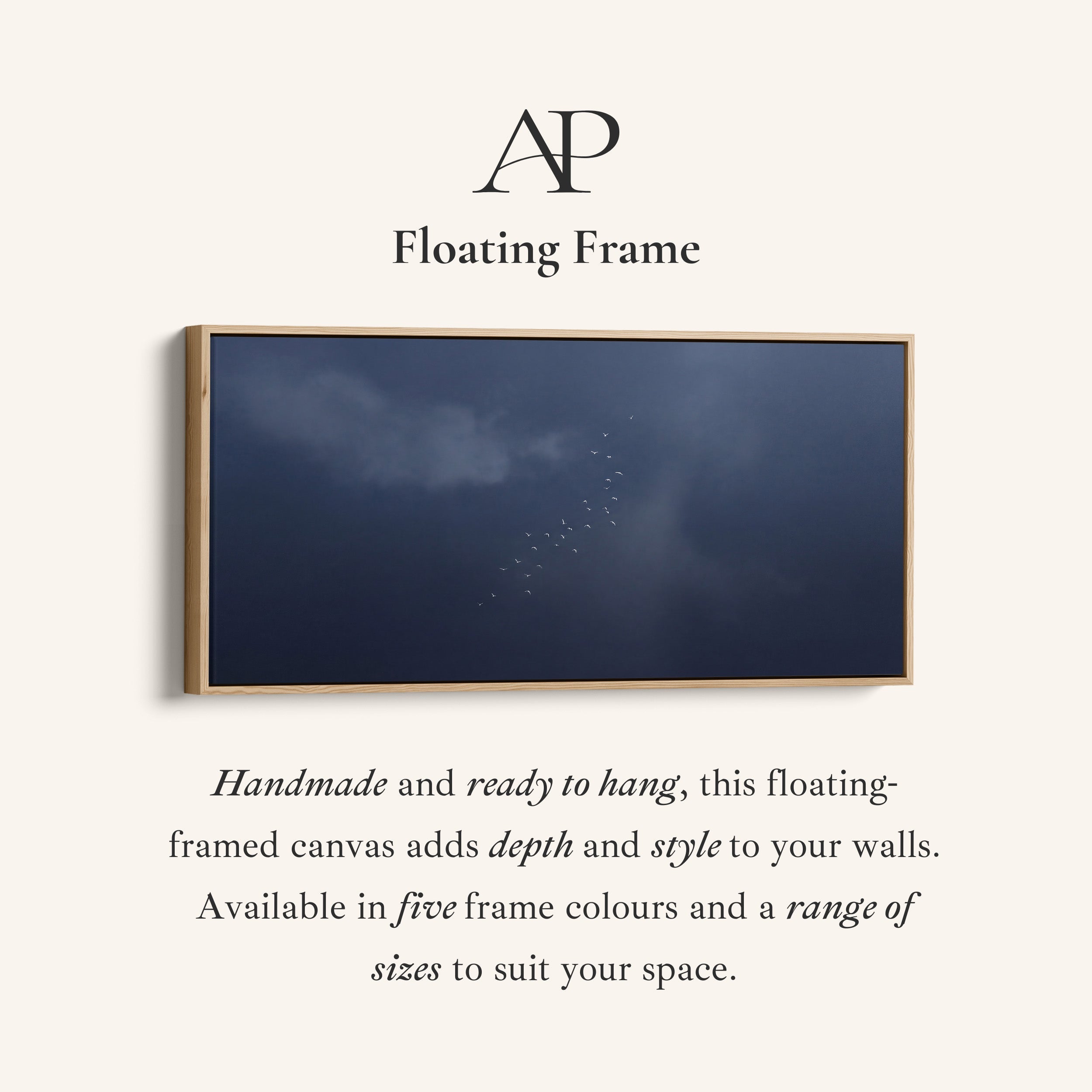 Above Bed Wall Art Birds In Dark Sky Oversized Wall Decor Bedroom