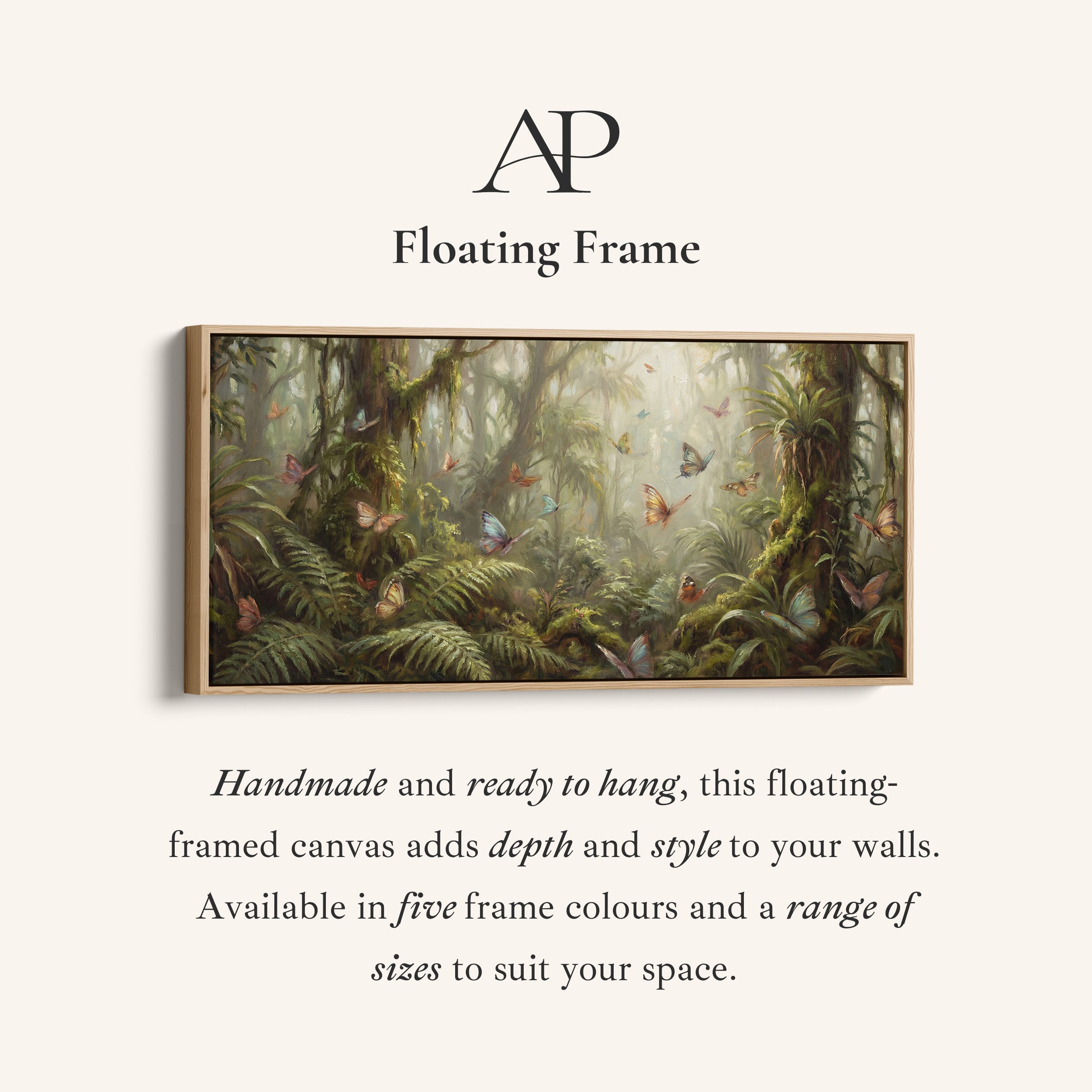 Enchanted Forest horizontal wall art Butterflies Statement Wall Decor Bedroom