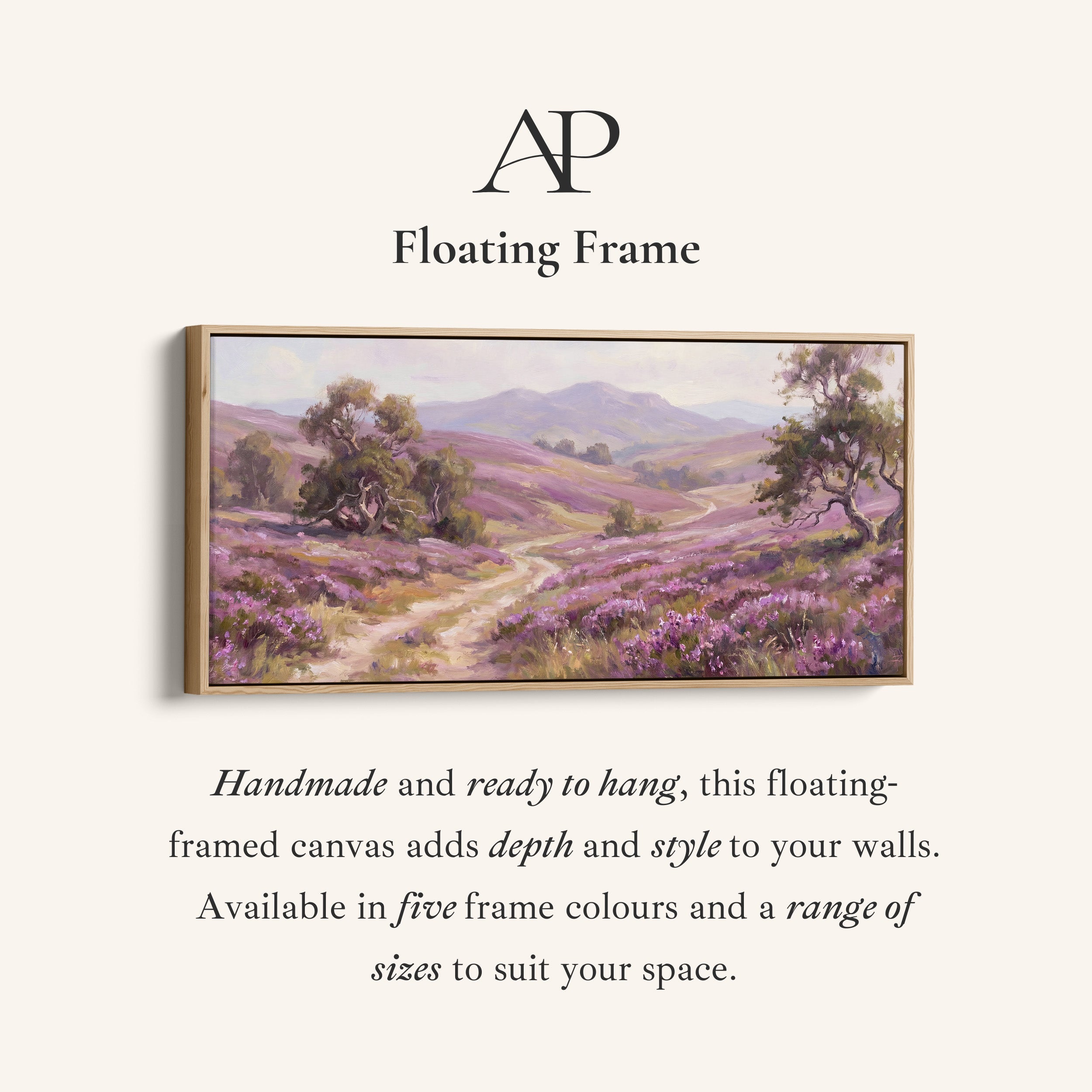 Heather Hills panoramic wall art Extra Wide Canvas Living Room
