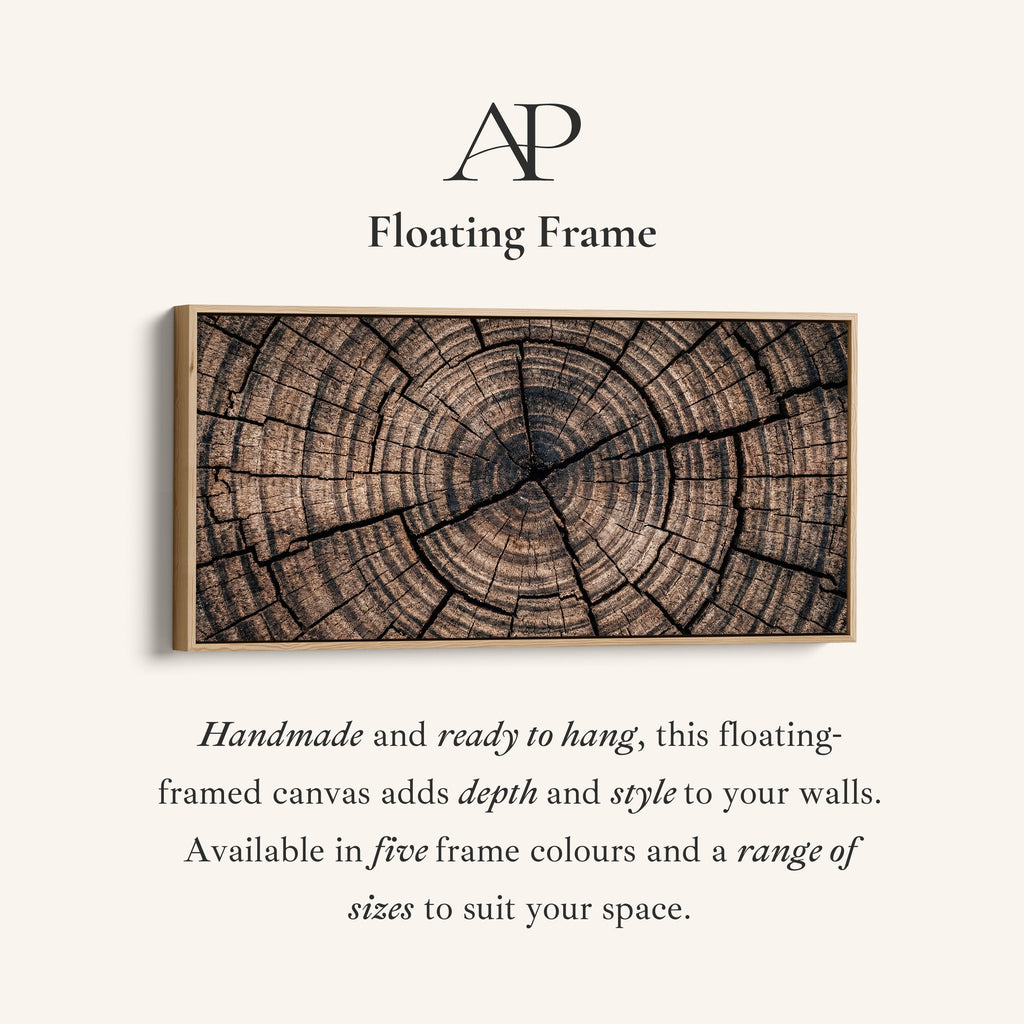 Cracked Tree Stump Panoramic Wall Art Oversized Wall Decor For Office