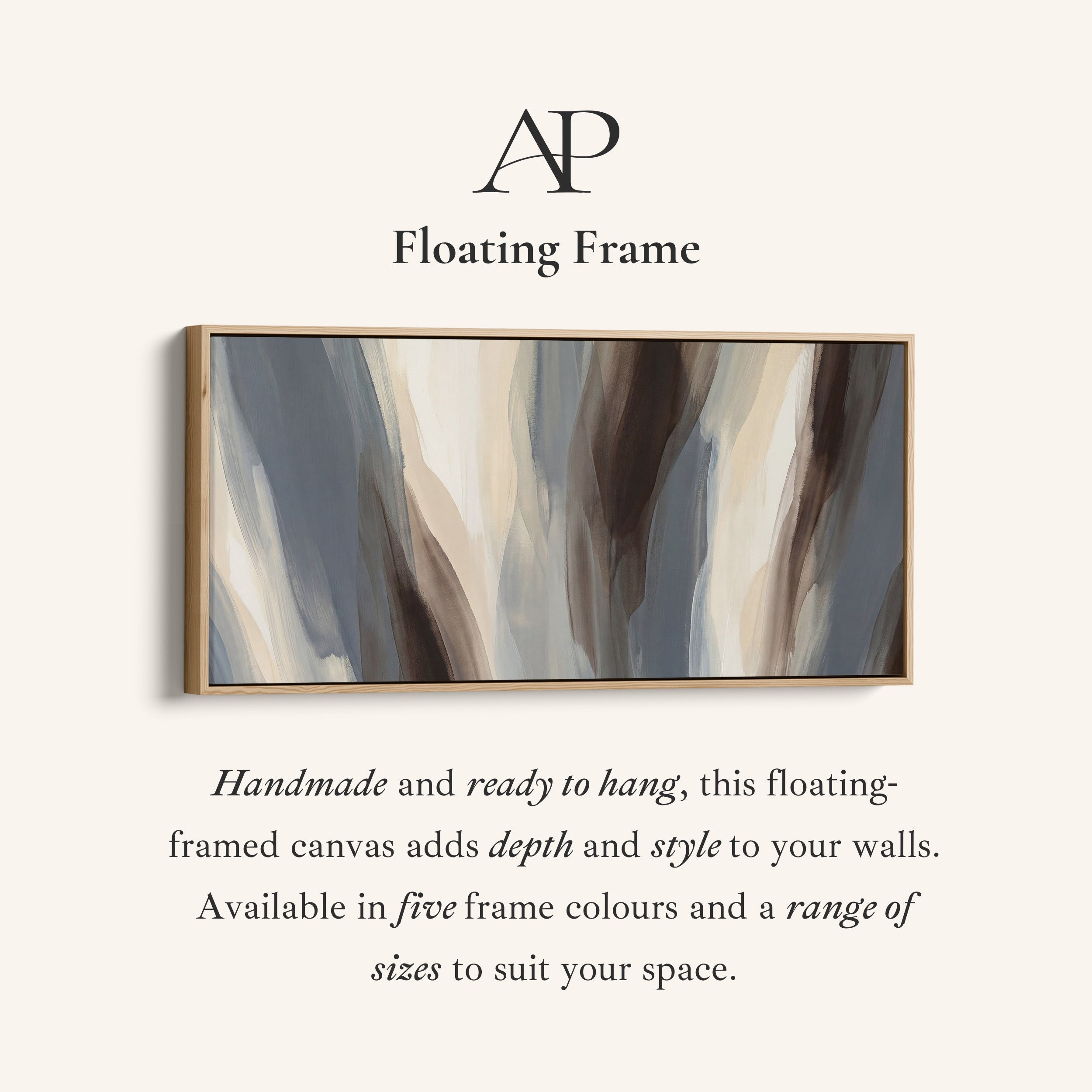 Vertical Forms Above Soft Wall Art Panoramic Canvas Print For Office