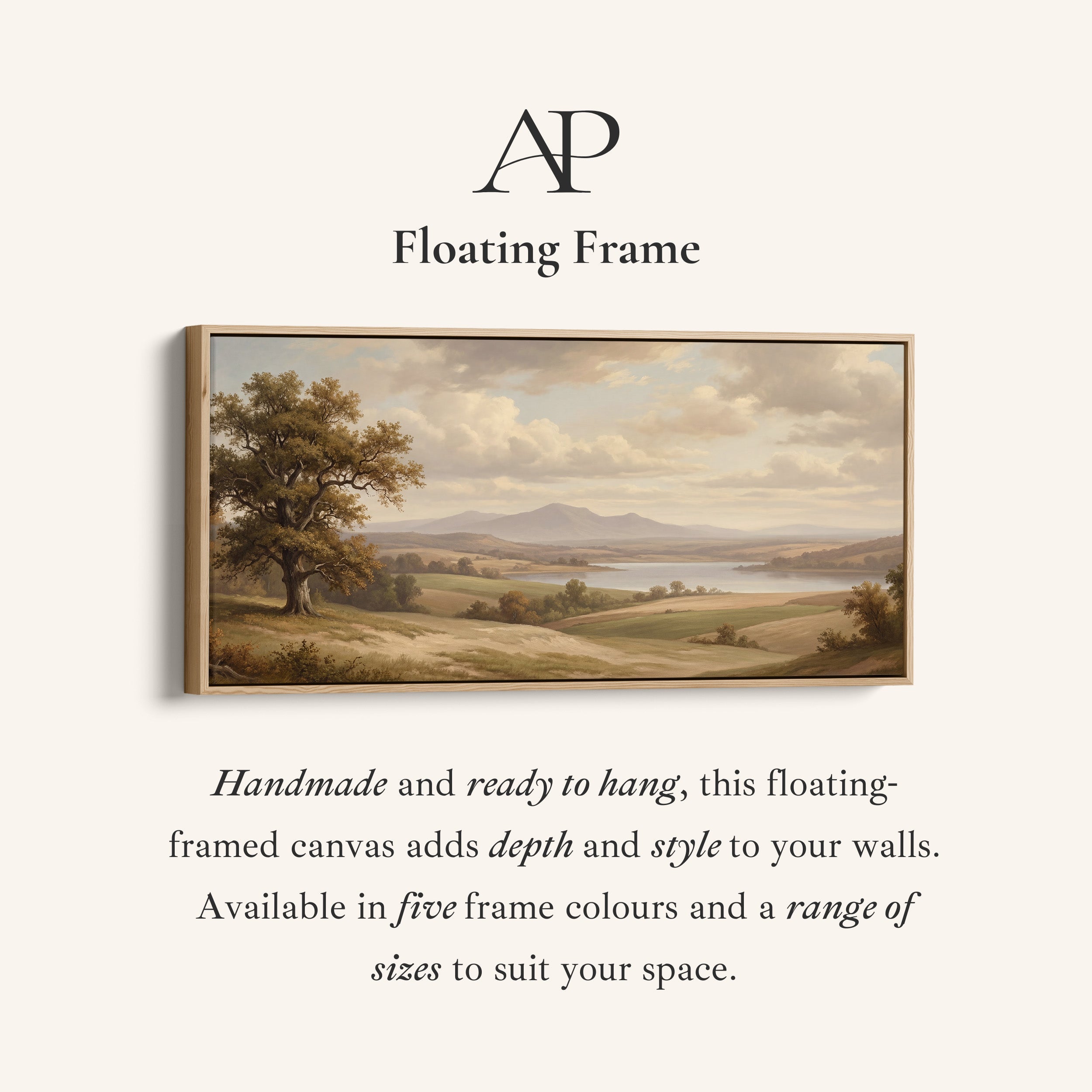 Lake Vista Long Wall Art Statement Wall Decor For Hallway
