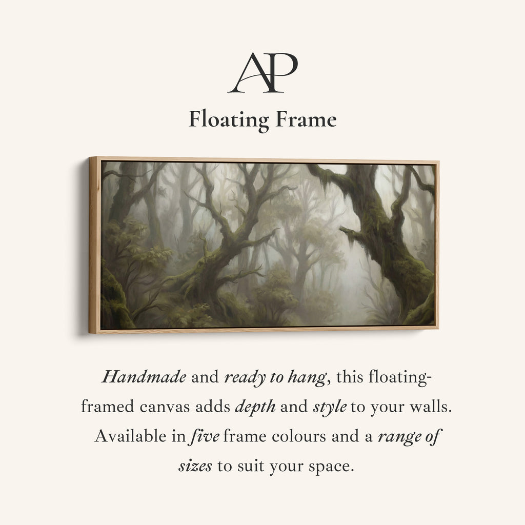 Bedroom Wall Art Foggy Twisted Forest Trees Oversized Wall Decor For Hallway