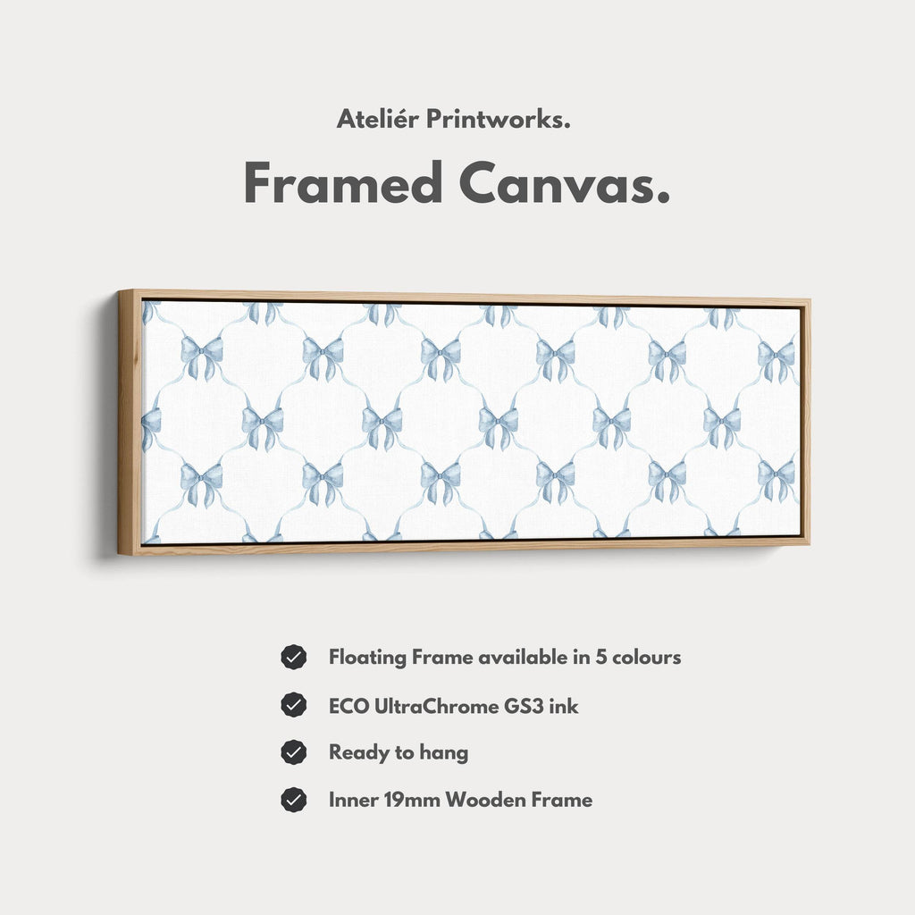 Blue Bows Panoramic Wall Decor