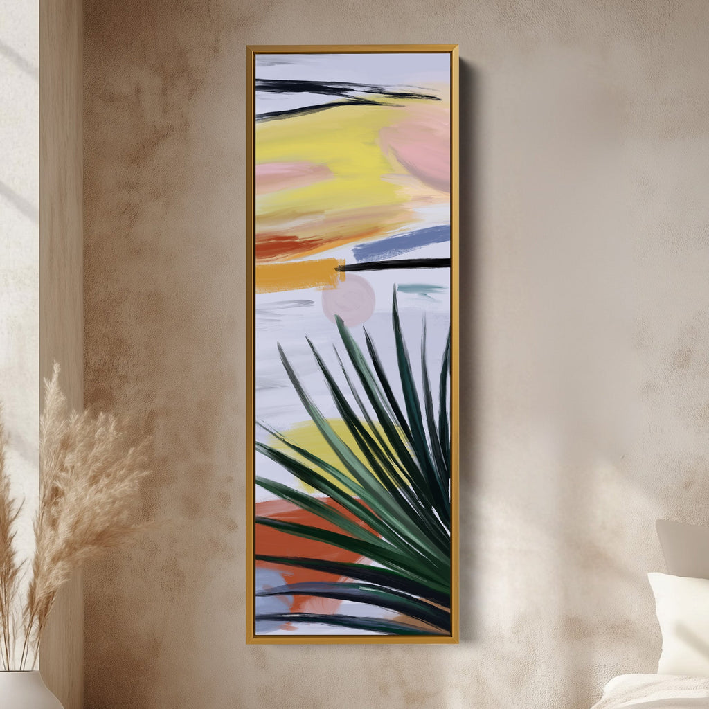 Vertical Wall Art Abstract Sunset