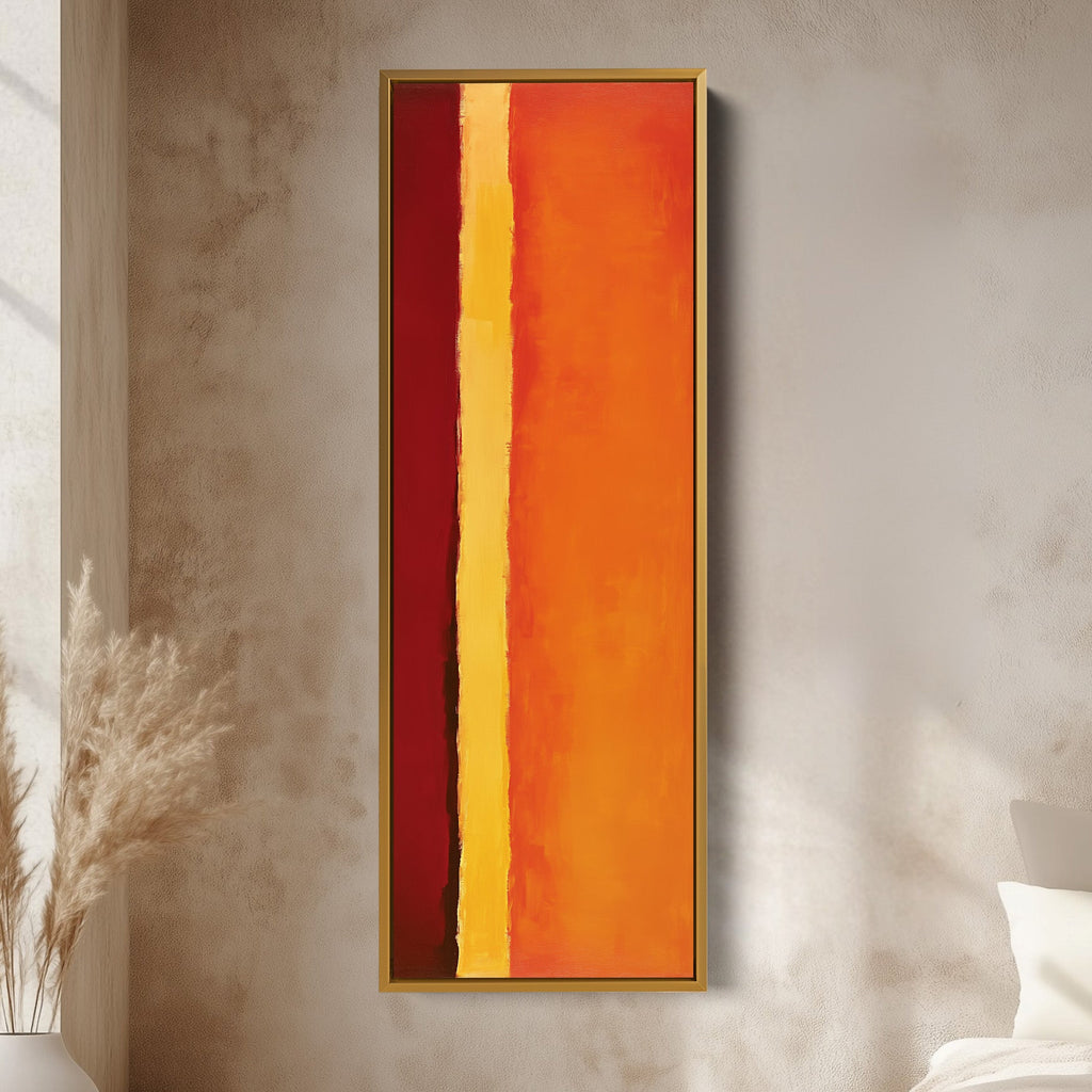 Orange Abstract Long Vertical Large Canvas Wall Decor