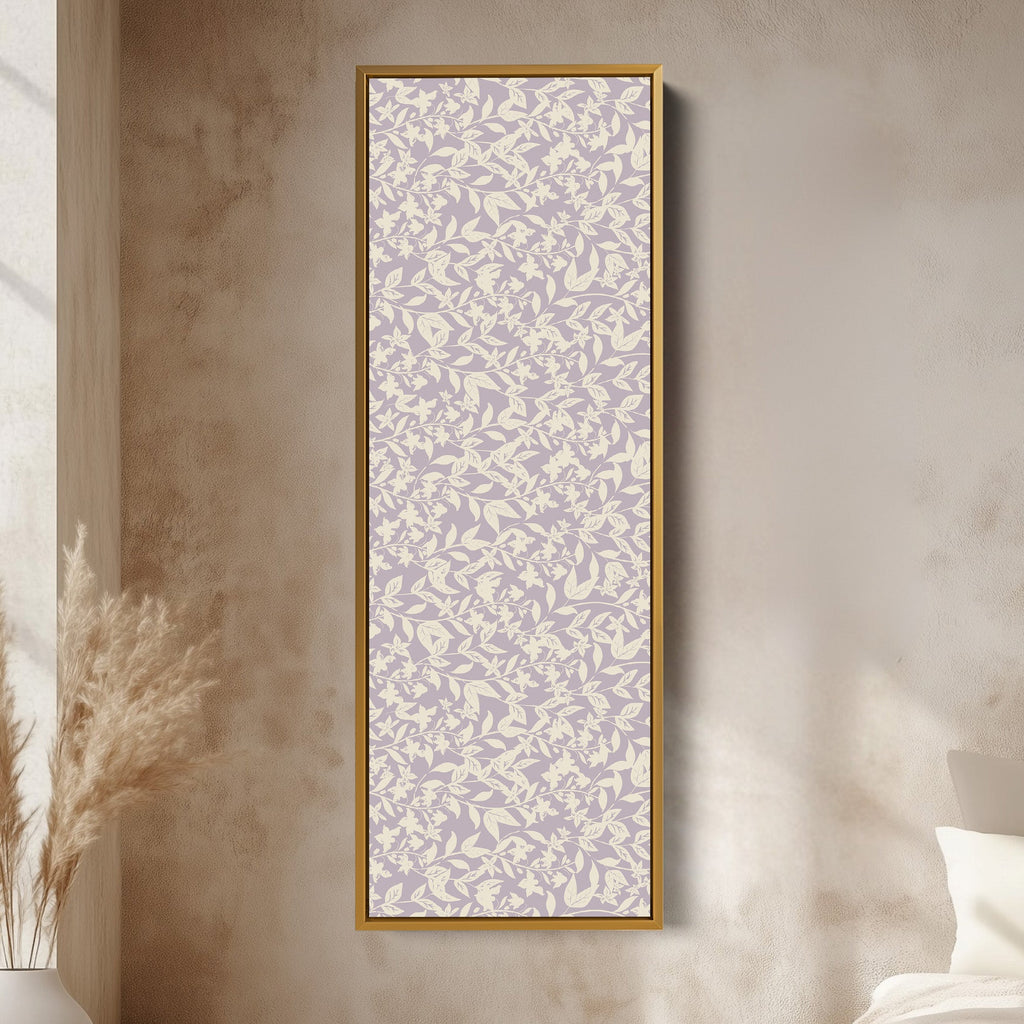Botanical Beige & Purple Floral Framed Floral Wall Art