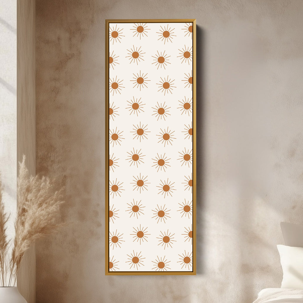 Vertical Long Wall Art Boho Sun Wall Art