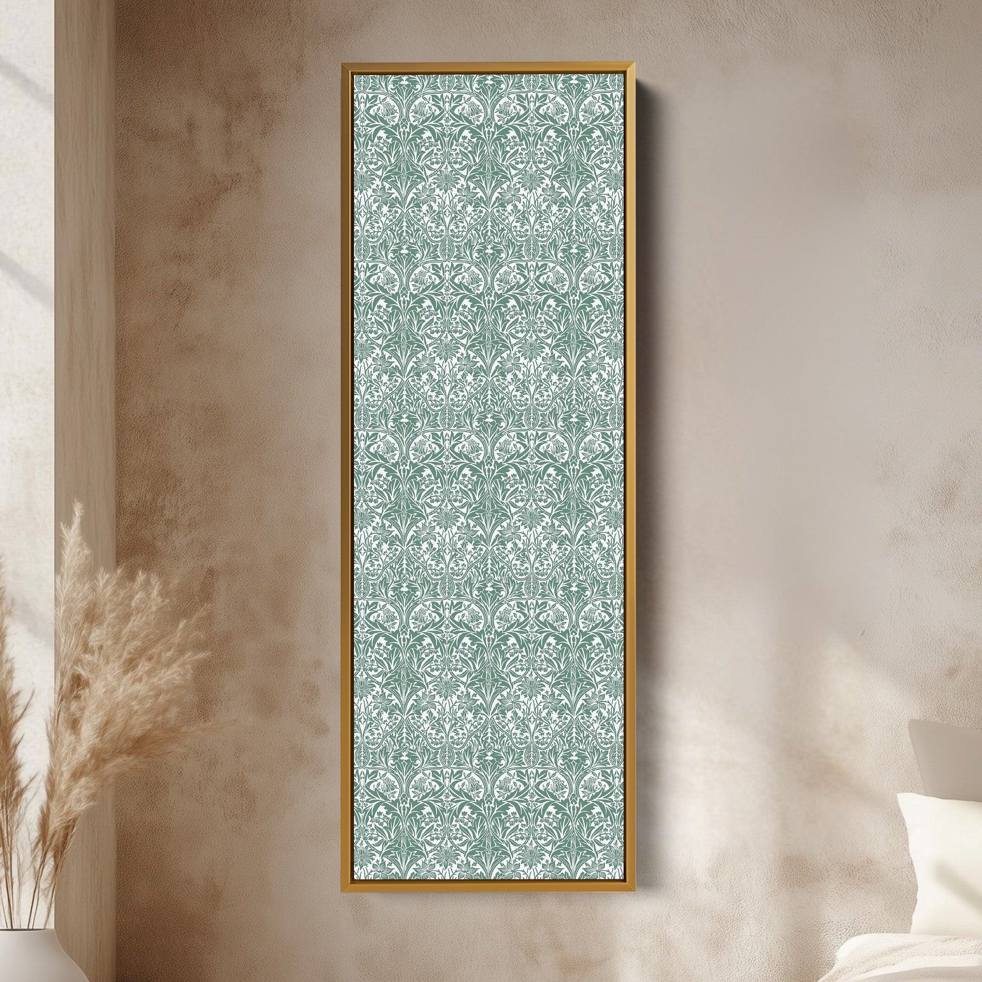 Vertical Long Narrow Wall Art William Morris Bluebell