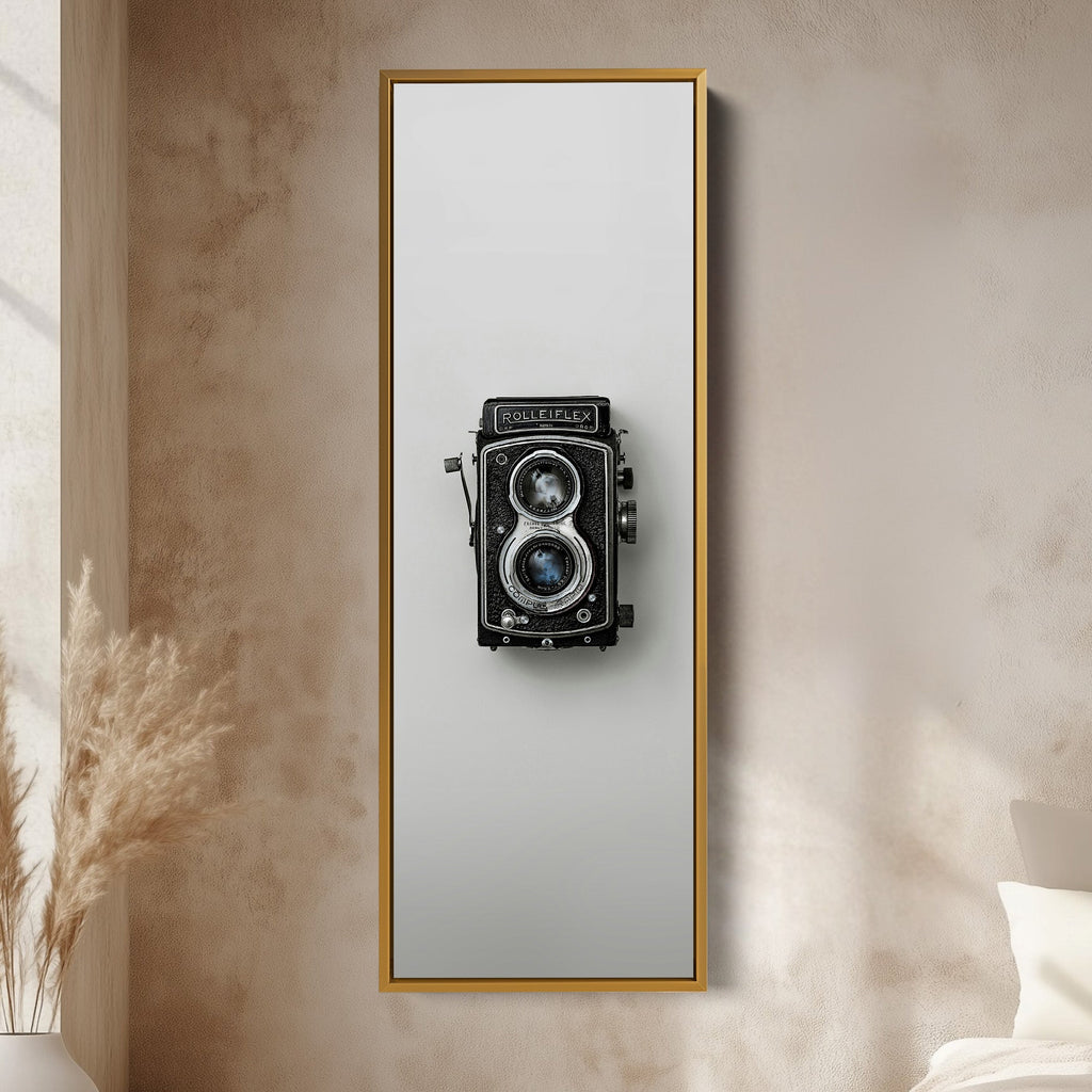 Minimalist Photography Rollieflex Framed Vertical Wall Art