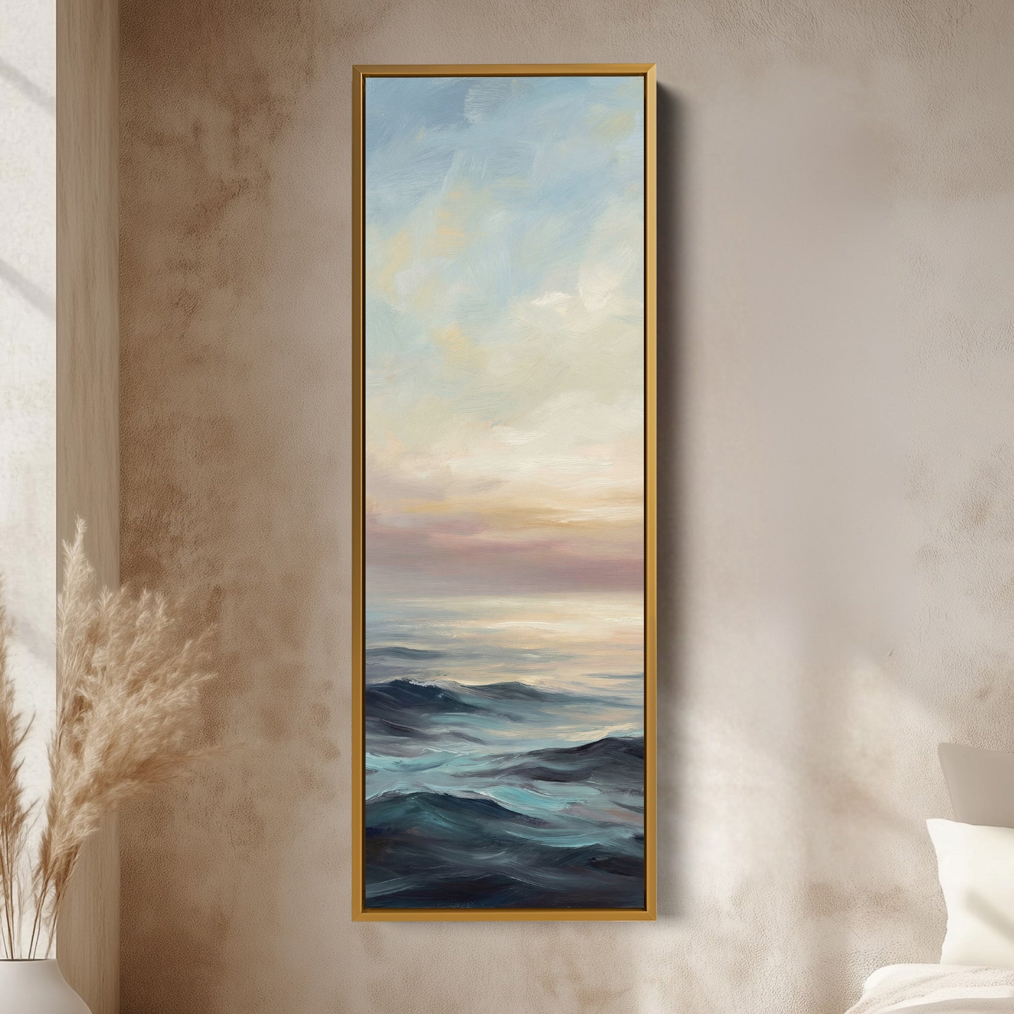 Abstract Sea And Sky Wide Canvas Vertical Canvas Print Office
