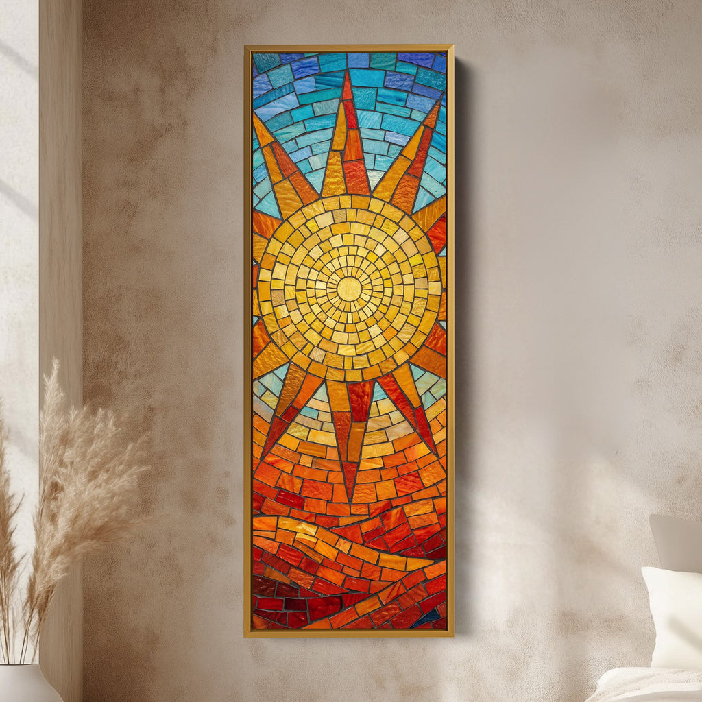 Mosaic Sun Large Wall Art Statement Wall Decor Kitchen