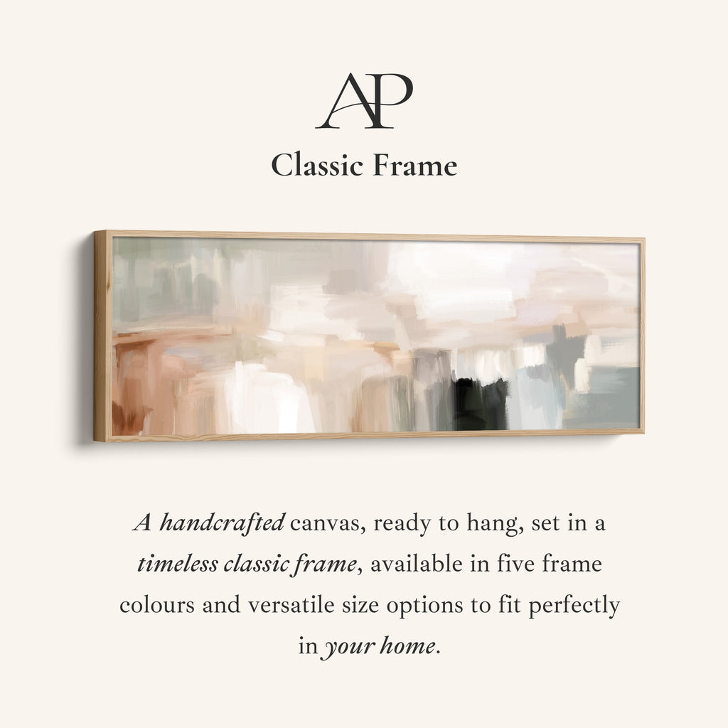 Minimalist Beige Abstract Horizontal Wide Wall Art