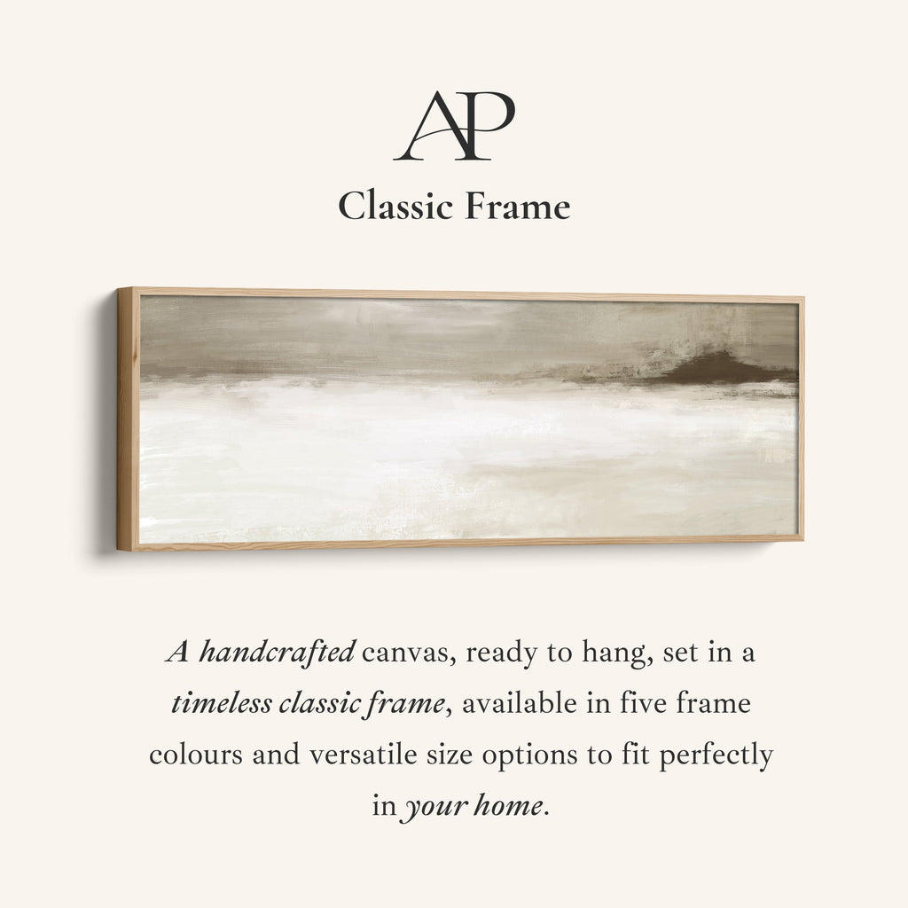 Long Narrow Canvas Neutral Horizon Wide Canvas For Hallway
