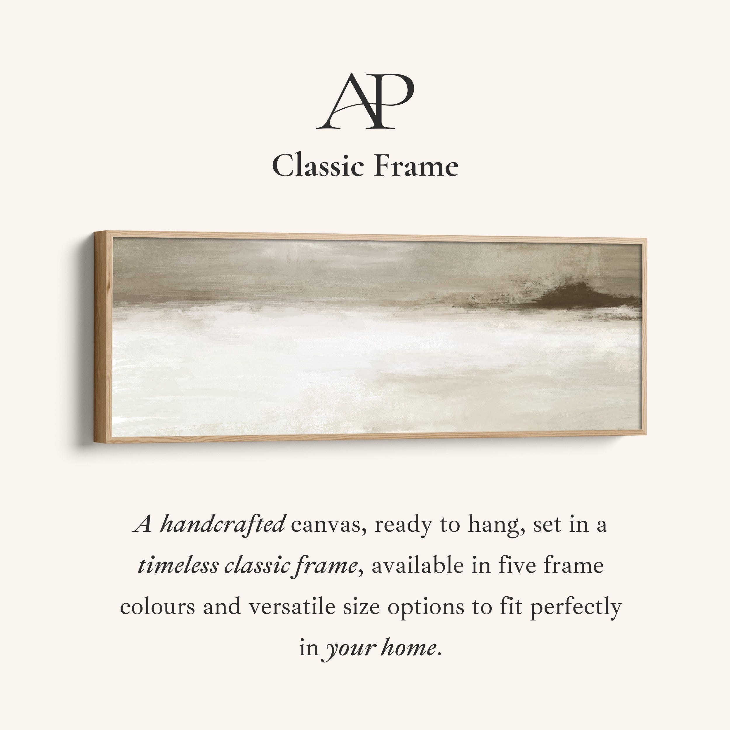 Long Narrow Canvas Neutral Horizon Wide Canvas For Hallway