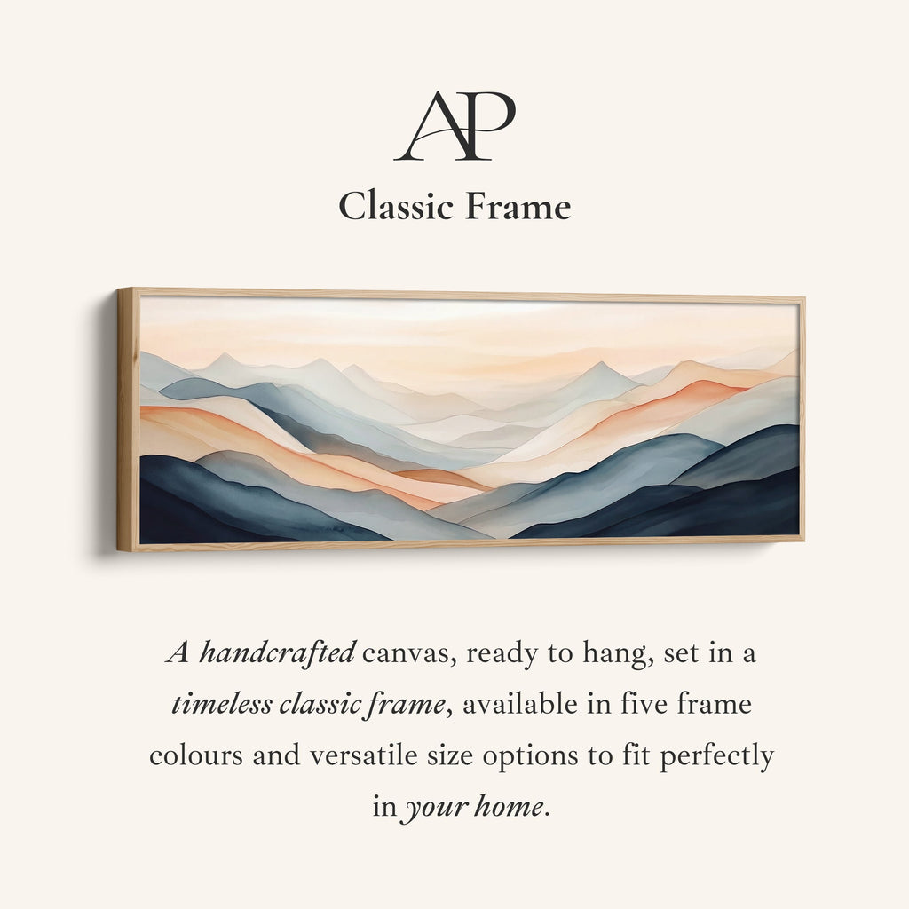 Panoramic Wall Art Layered Hills Wide Canvas For Living Room