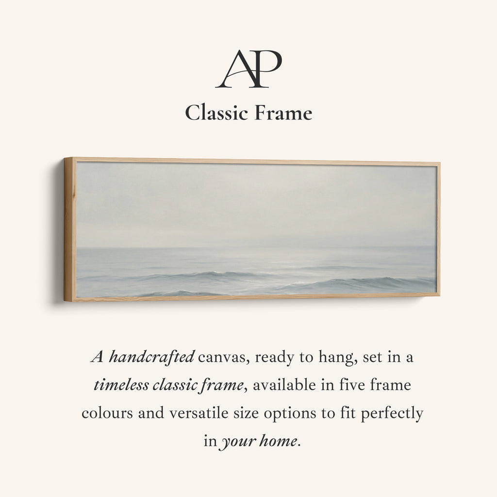 Minimal Ocean Horizon Above Soft Wall Art Statement Wall Decor Office