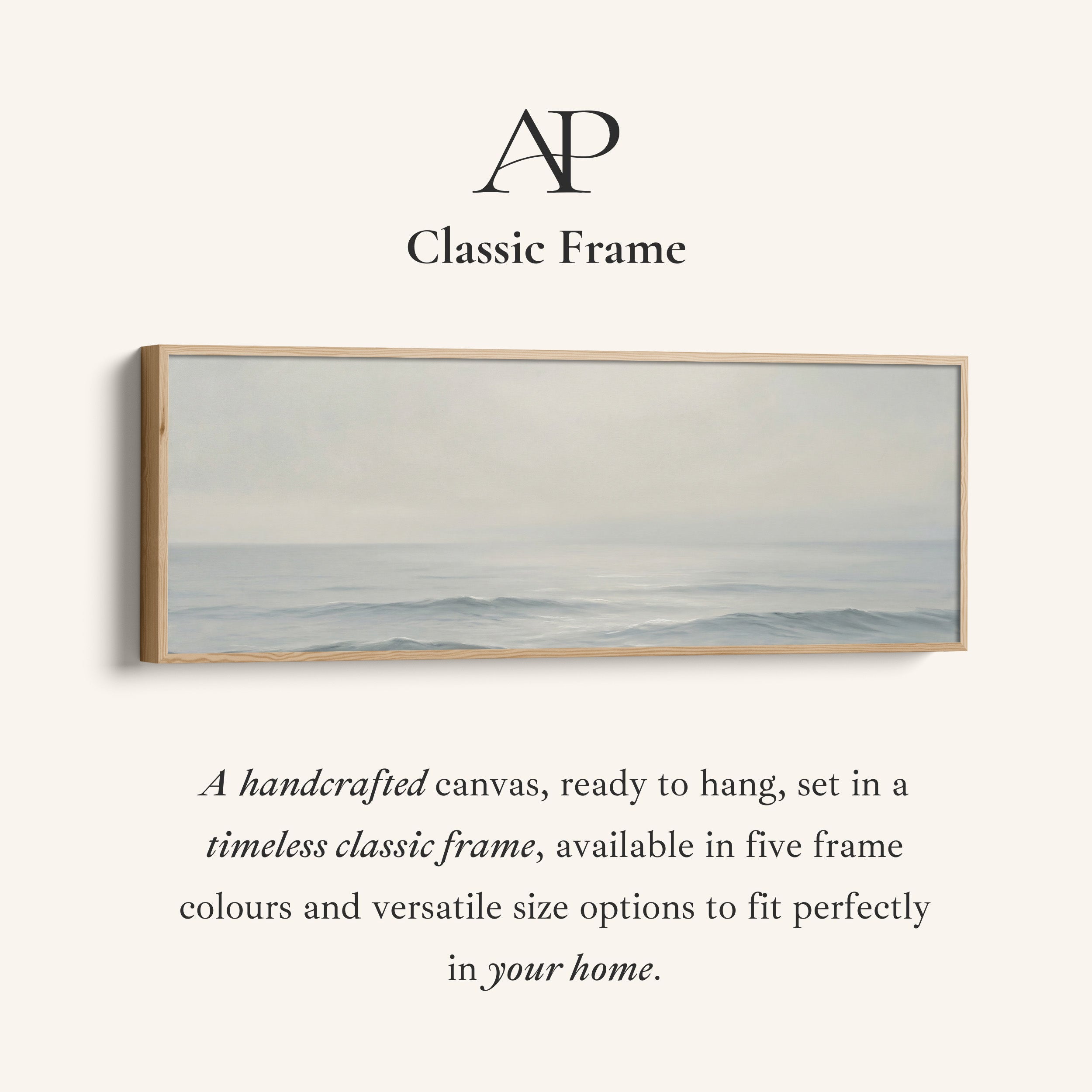 Minimal Ocean Horizon Above Soft Wall Art Statement Wall Decor Office