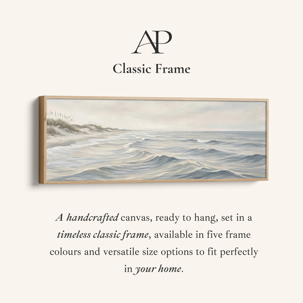 Coastal Dunes And Waves Large Wall Art Panoramic Canvas Hallway