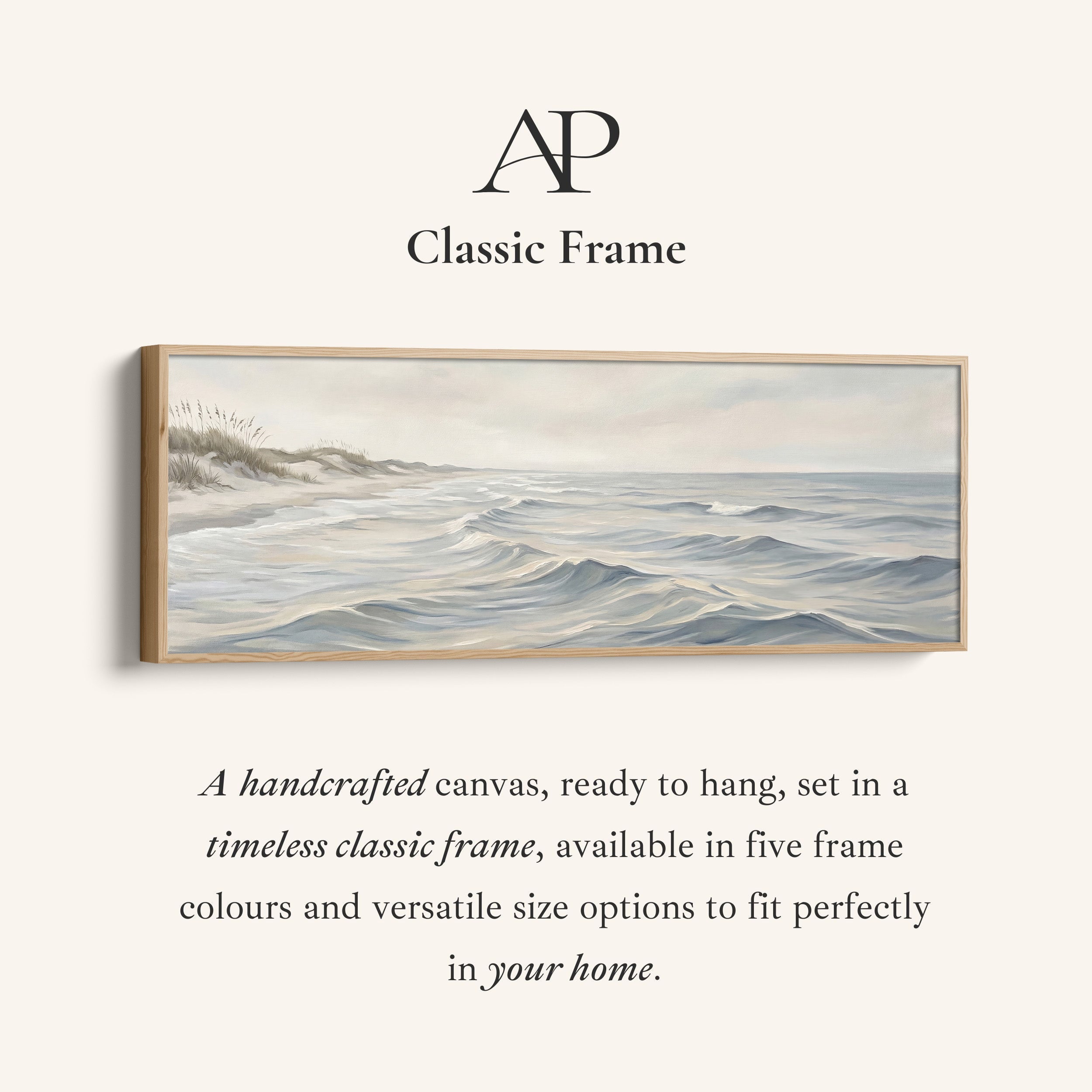 Coastal Dunes And Waves Large Wall Art Panoramic Canvas Hallway