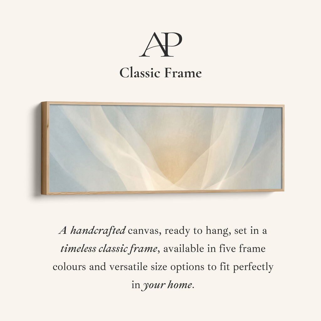 Sheer Fabric Abstract Layers Bedroom Wall Art Framed Canvas Print Living Room