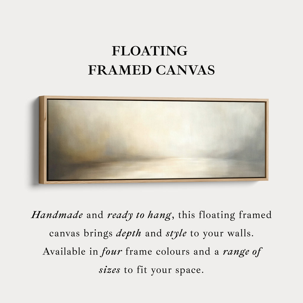 Abstract Beige Oil Painting Horizontal Wall Art