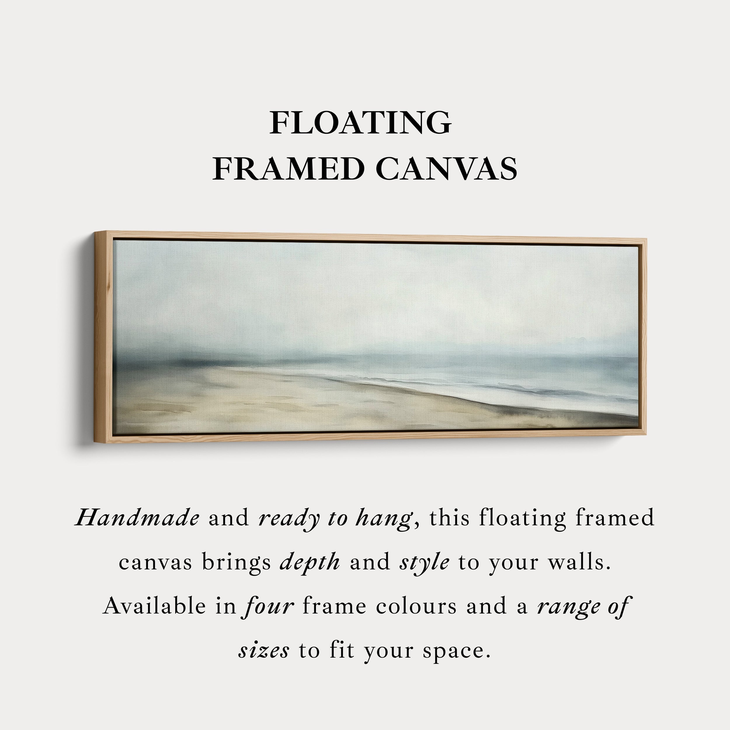 Abstract Beach Seascape Long Horizontal Wall Art