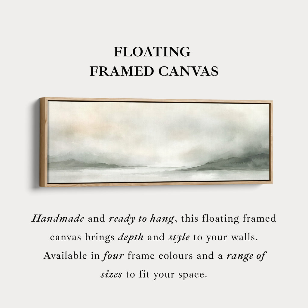 Watercolour Landscape Large Panoramic Canvas Wall Art