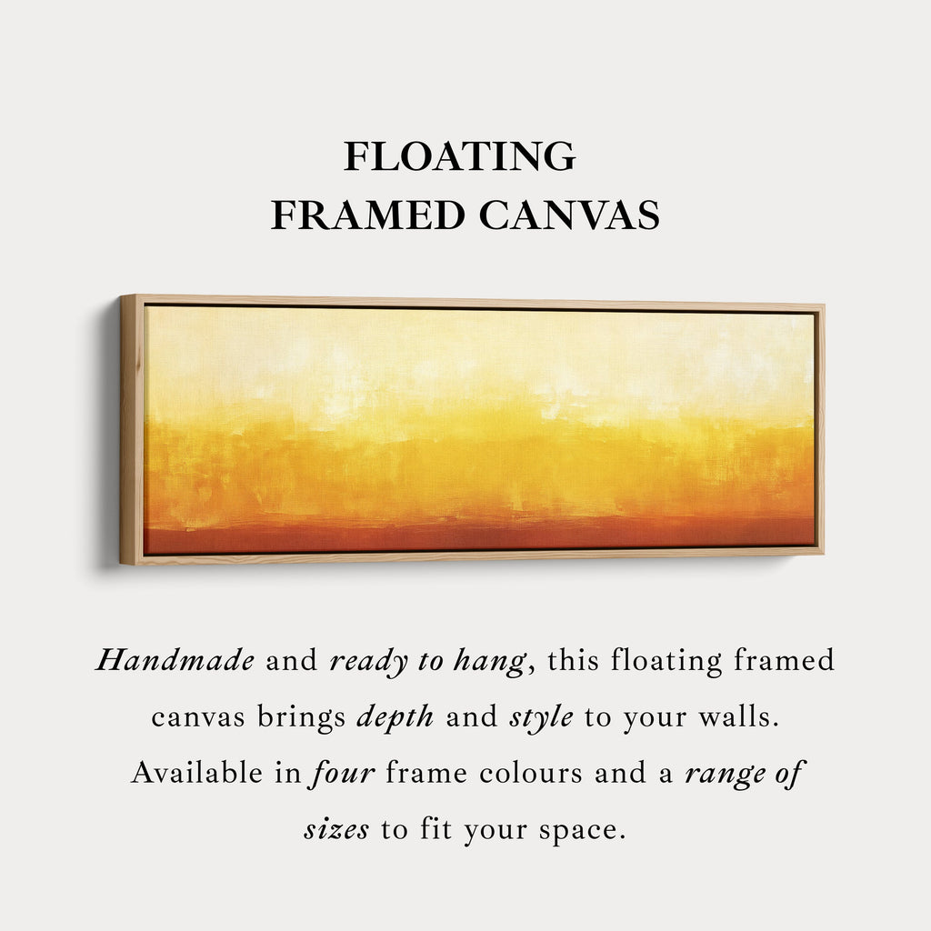 Abstract Yellow Large Framed Wall Pictures For Living Room