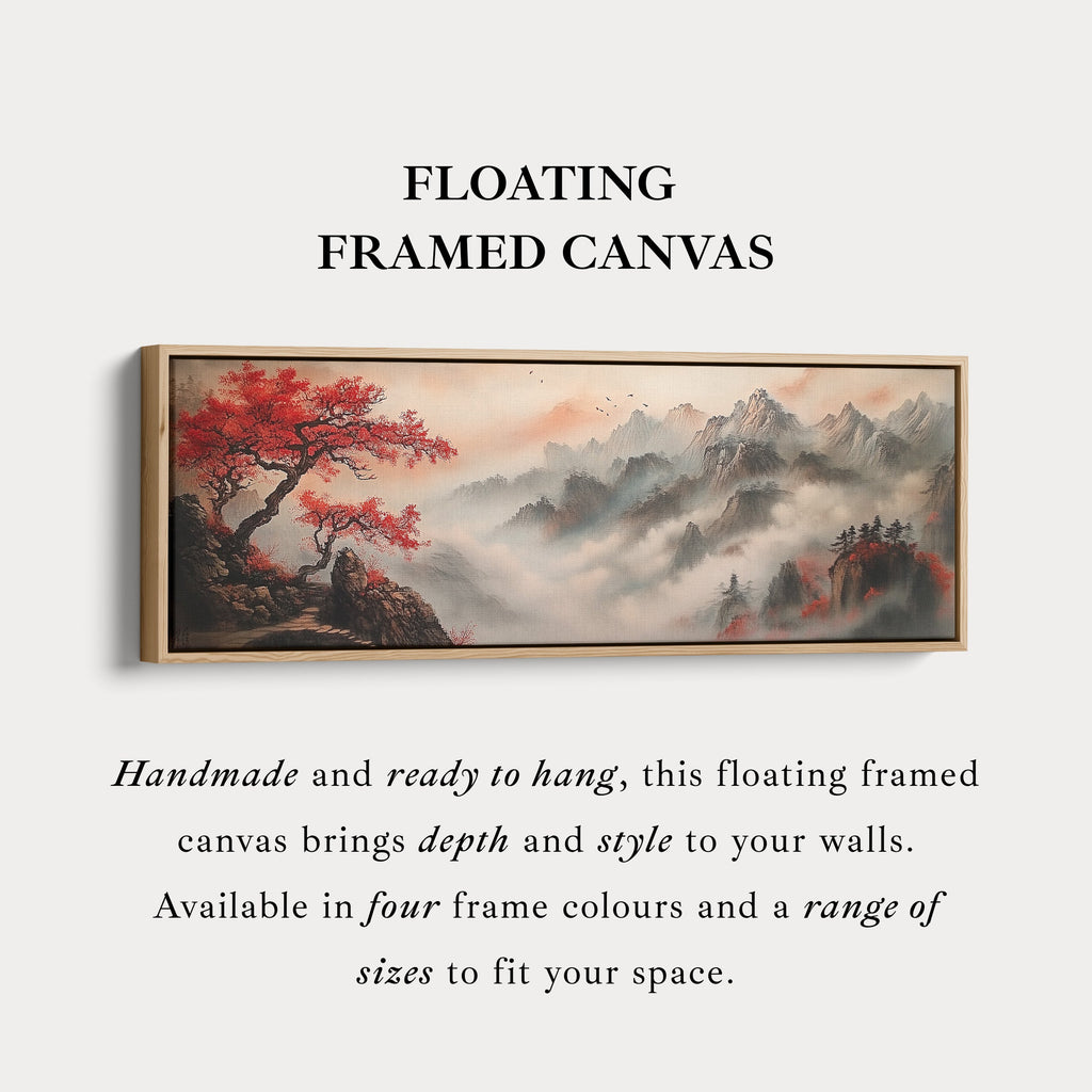 Chinese Landscape Panoramic Wall Art Large Framed Canvas