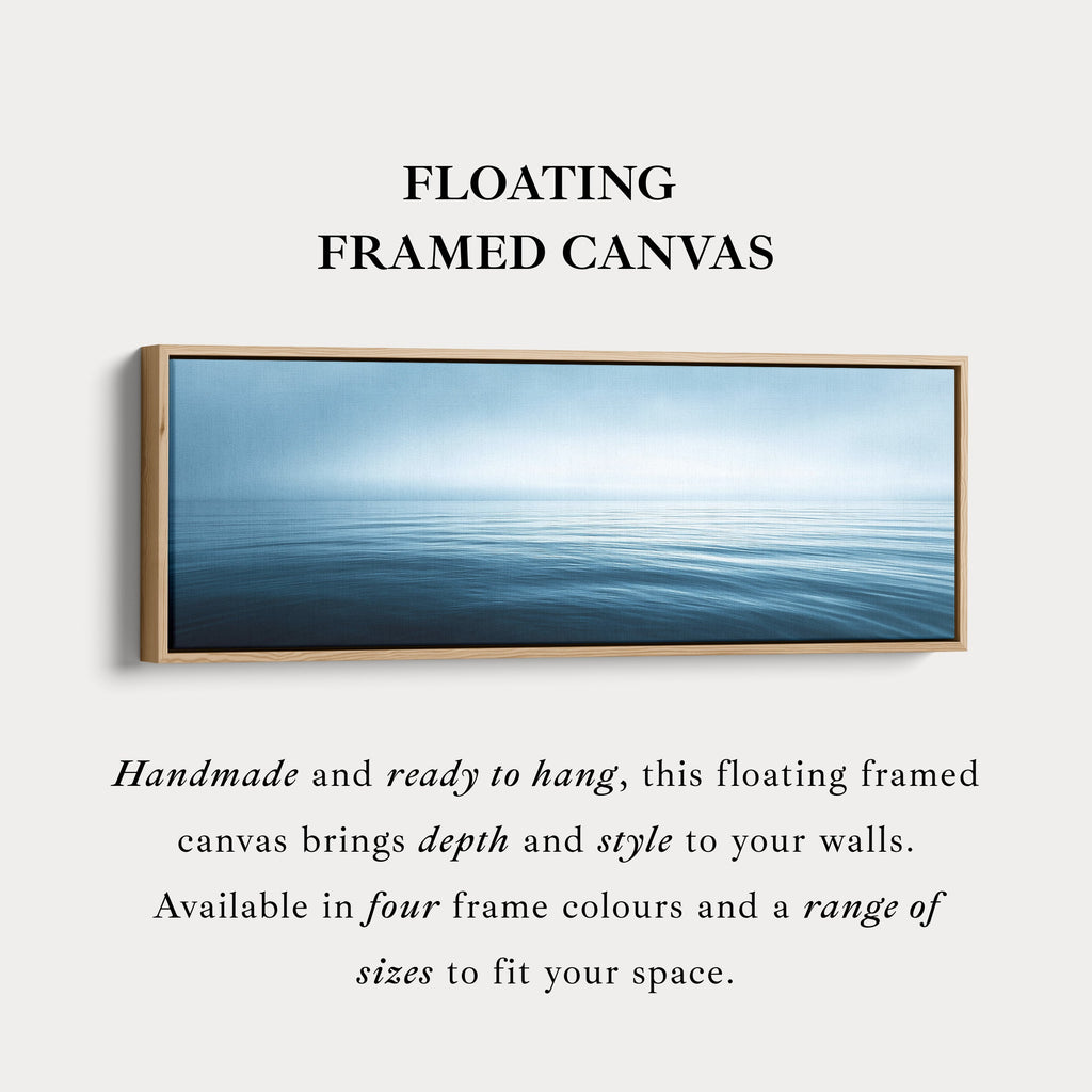 Long Horizontal Wall Art Above Bed Decor Tranquil Ocean